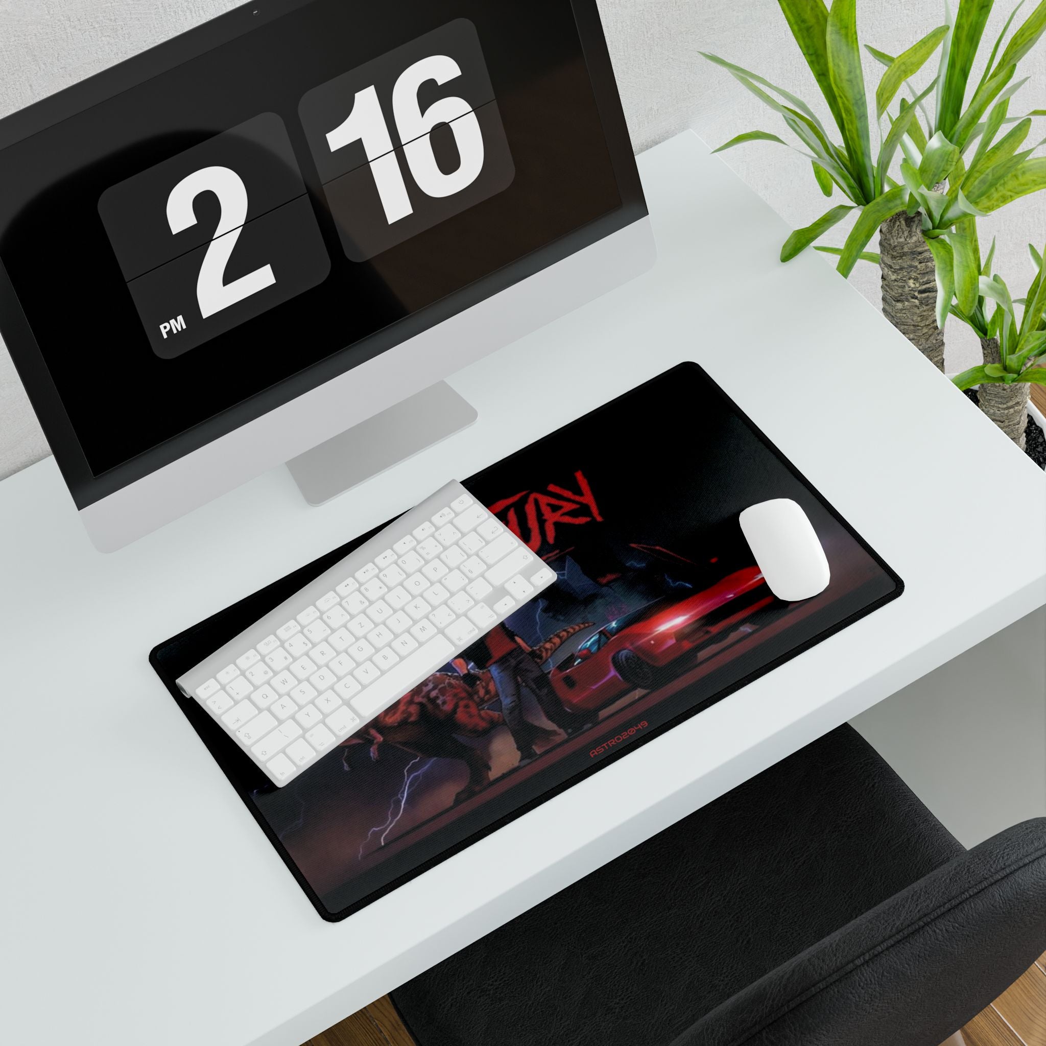 KUNG FURY - Inspired Desk Mat, Gamer Desk Accessories, Retro Office Decor, Unique Gift for Gamers, Computer Mousepad