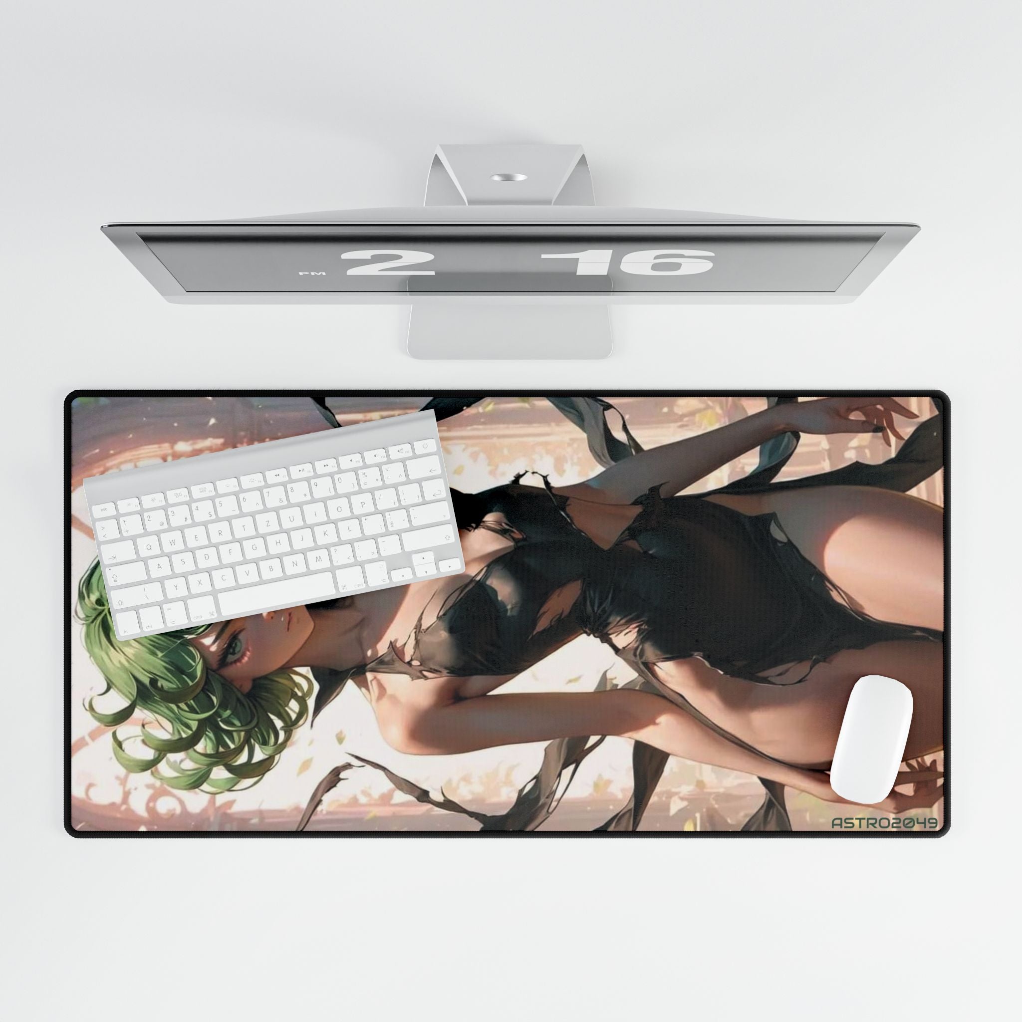 ONE-PUNCH MAN: Tatsumaki - Stylish Desk Mats for Gaming & Work, Aesthetic Mouse Pad for Office, Black Artistic Designs