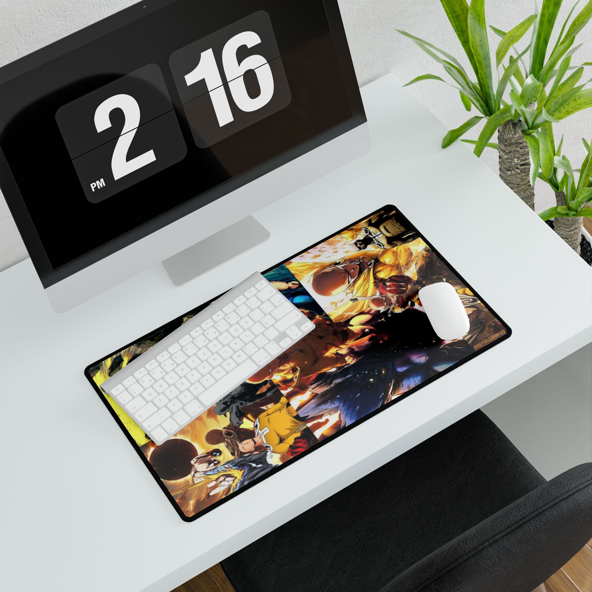 ONE-PUNCH MAN: Saitama - Vibrant Desk Mat for Gamers | Customizable Gaming Mouse Pad, Office Desk Accessories, Cool Desk Decor