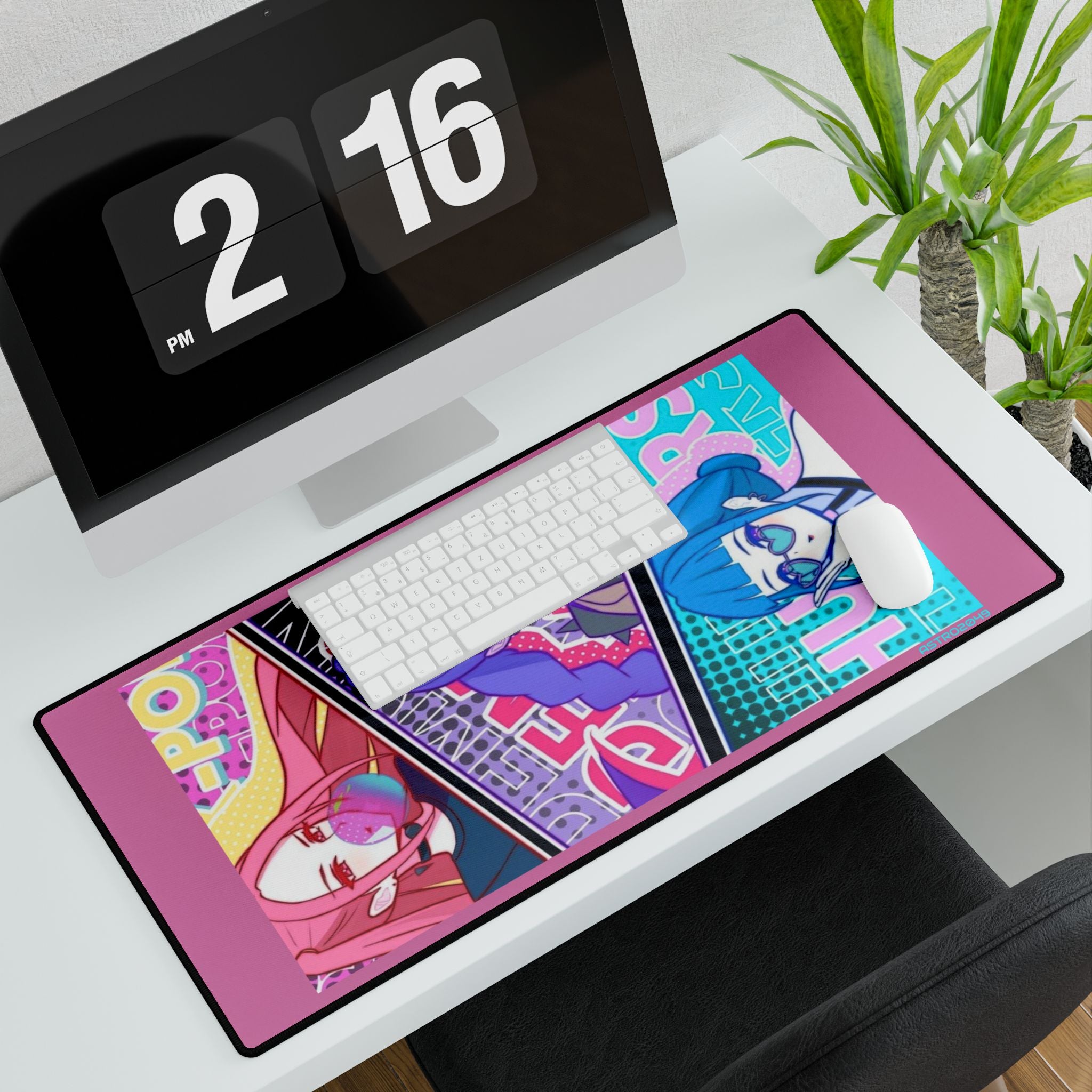 KPop Demon Hunters - HUNTRIX - Vibrant Gaming Desk Mat Featuring Anime Characters | Perfect for Gamers, Students, or Office Decor
