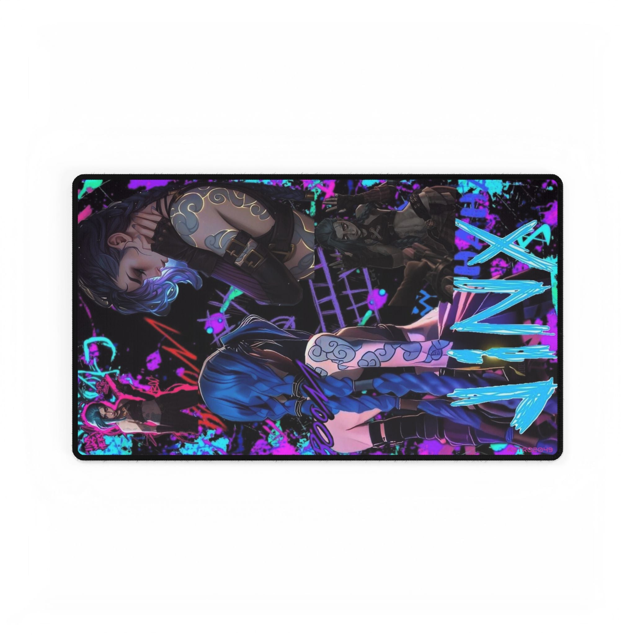 League of Legends - Arcane: JINX - Cyberpunk Desk Mats - Gaming Accessories, Stylish Office Decor, Computer Mouse Pads, Desk Accessories