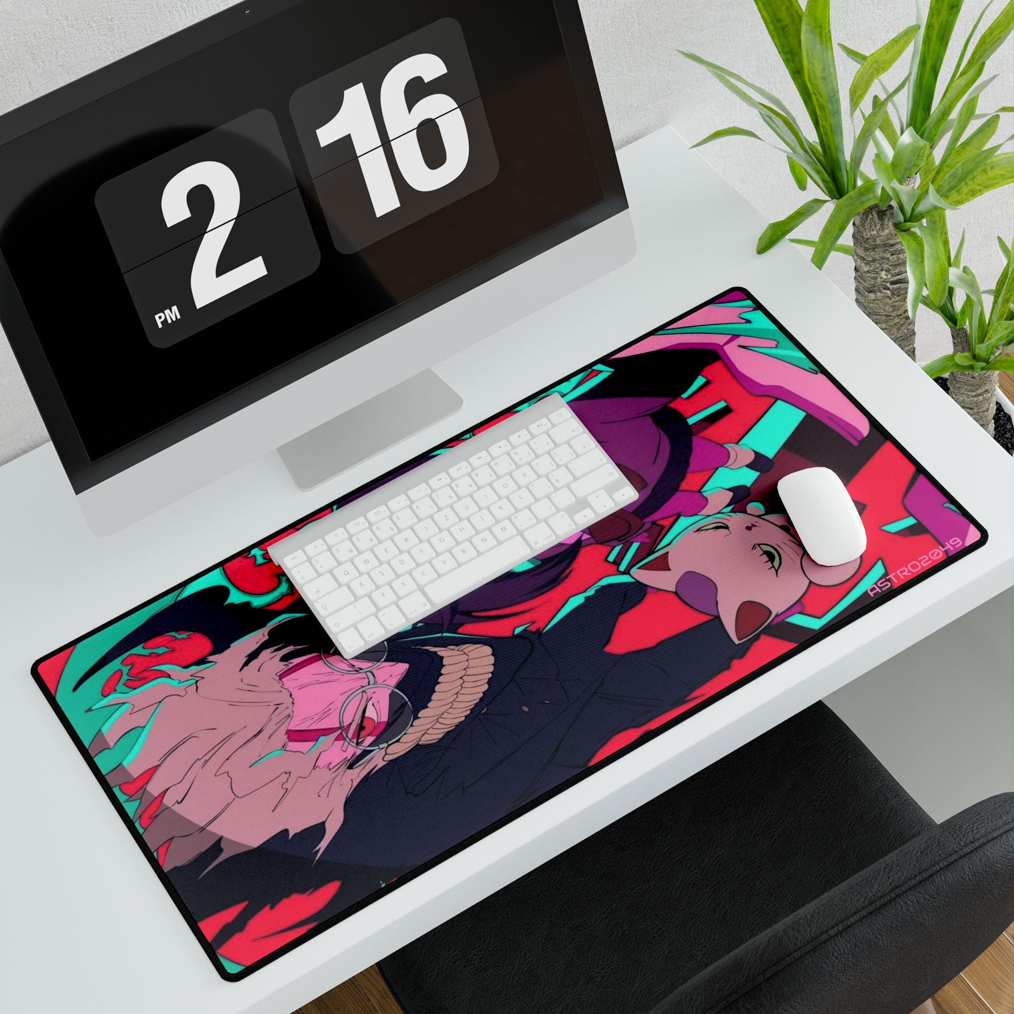 DANDADAN: Momo / Okarun - Vibrant Anime Desk Mat for Gamers, Gaming Desk Pad, Colorful Mouse Pad, Stylish Office Decor