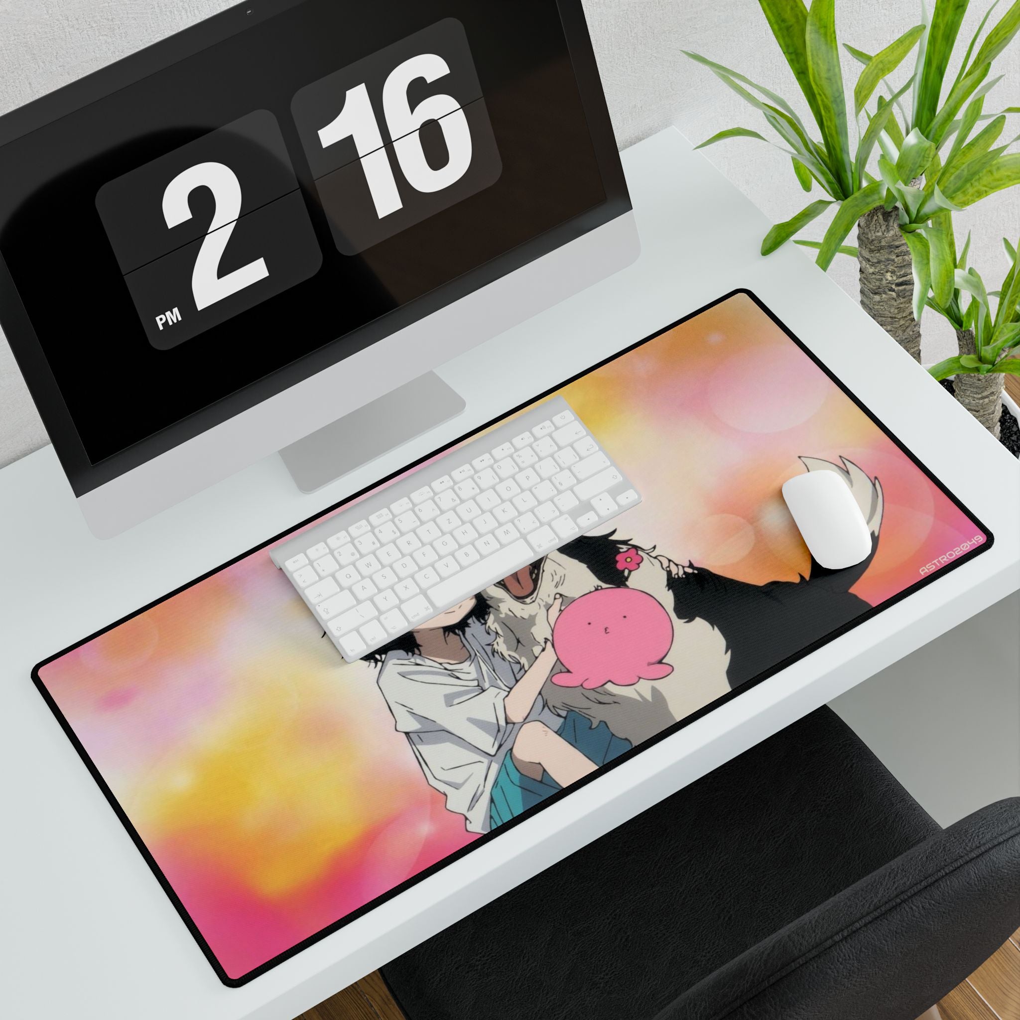 TAKOPIS ORIGINAL SIN - Anime-Inspired Desk Mat for Pet Lovers, Gaming and Office Decor, Vibrant Mouse Pad, Unique Gift for Students