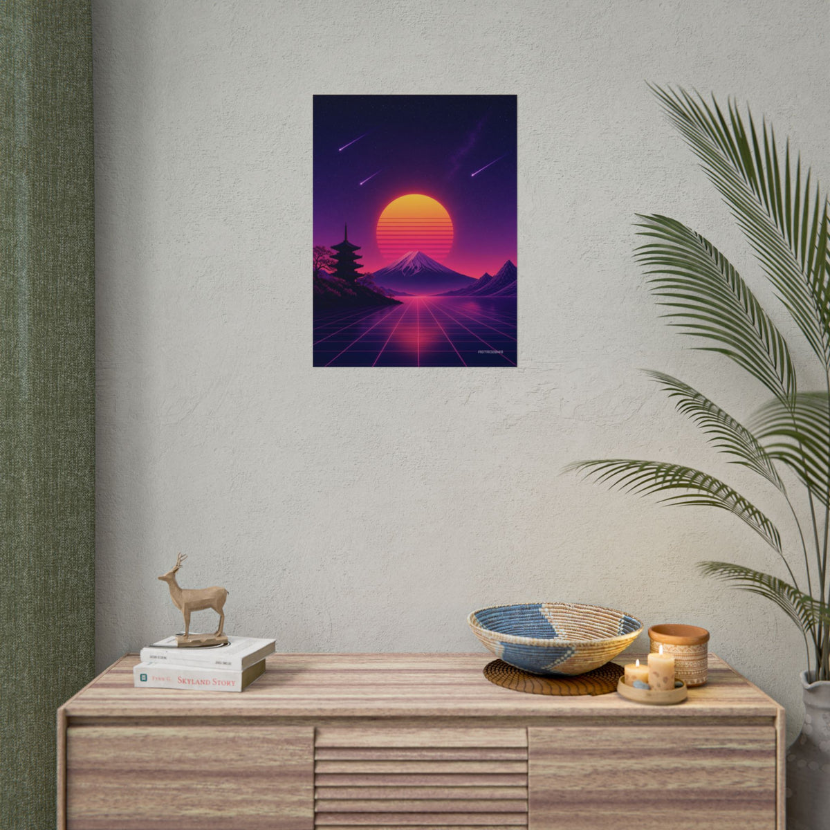 Sunset Pagoda Grid matte poster by ASTRO2049, view 8 of 8