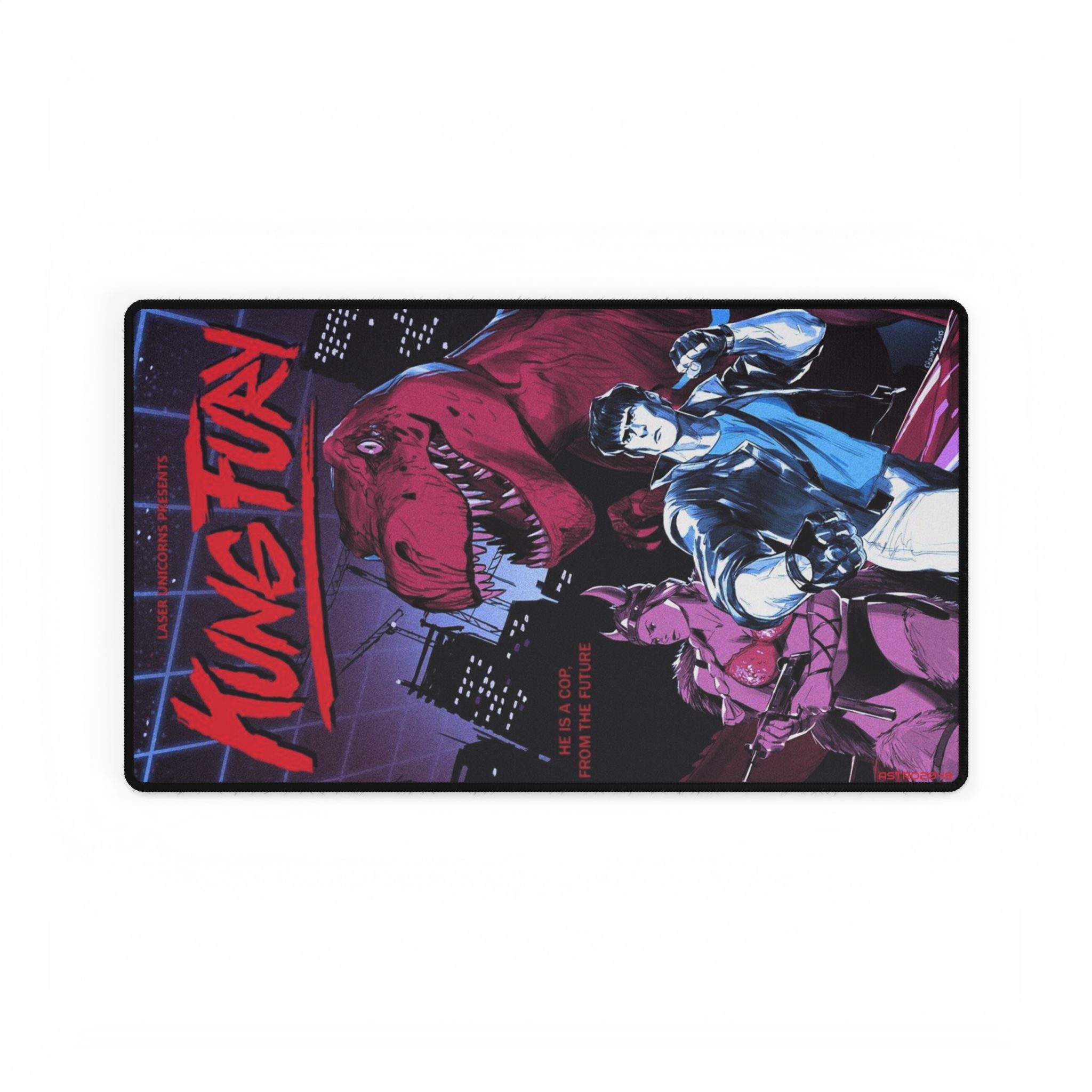 KUNG FURY - Desk Mat - Retro Gaming Desk Pad, Computer Mouse Pad, Home Office Decor, Gaming Gear, Unique Gift Idea