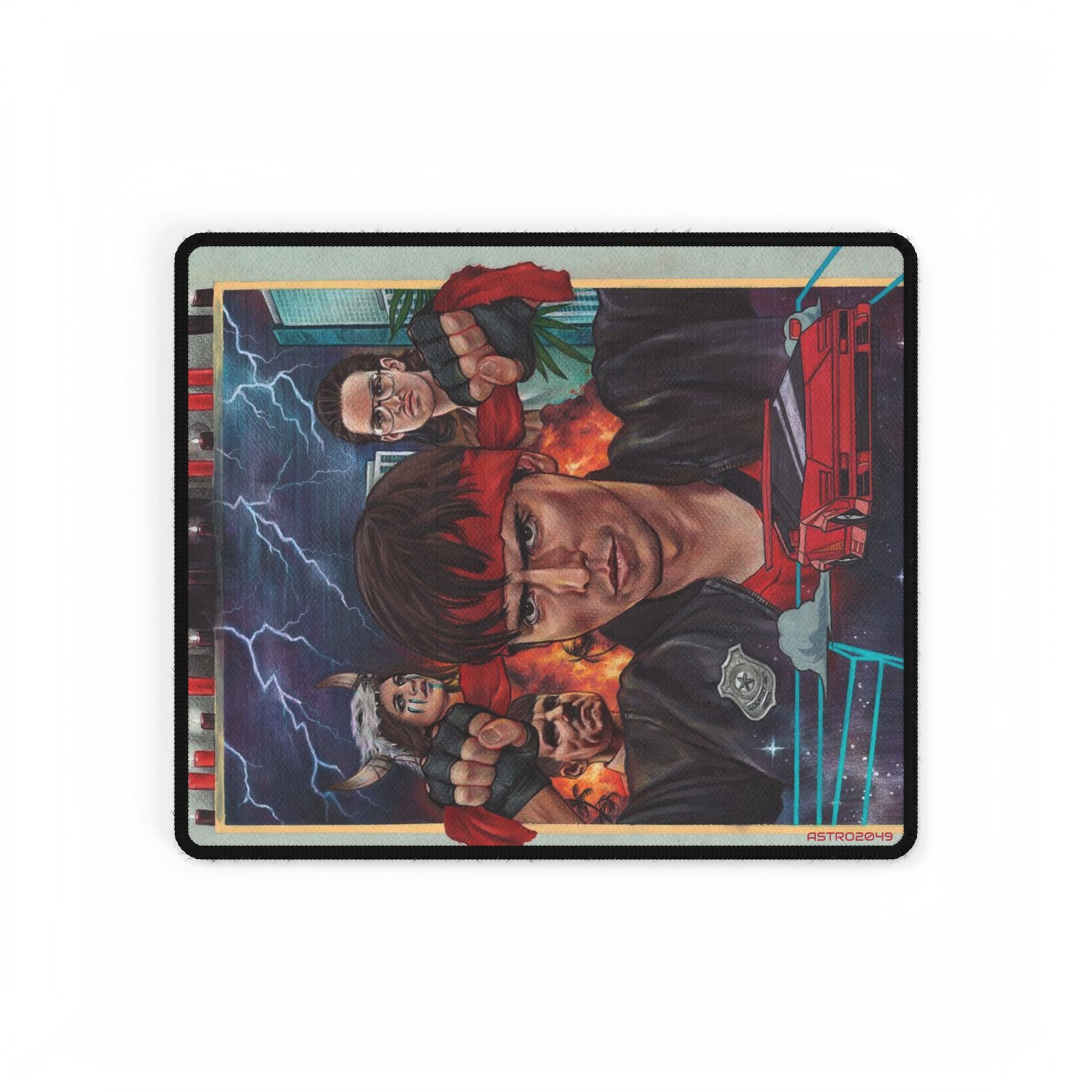 KUNG FURY - Retro Action Desk Mat for Gamers and Movie Lovers, Gaming Accessories, Home Office Decor, Gift Idea, Desk Organizer