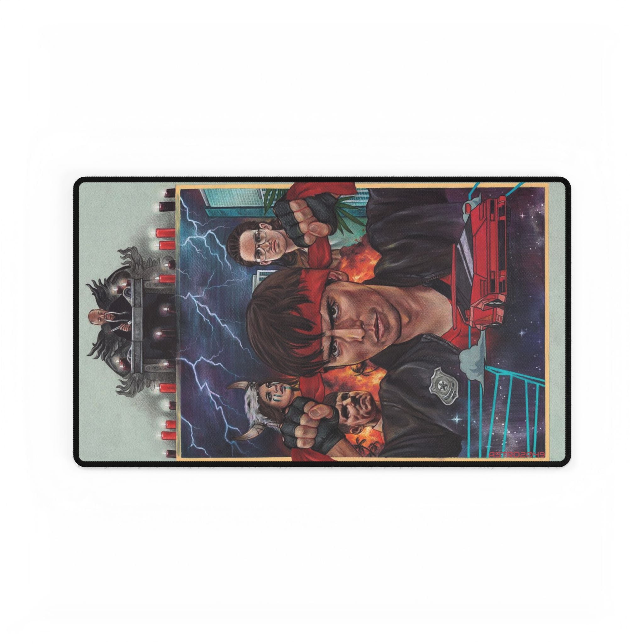 KUNG FURY - Retro Action Desk Mat for Gamers and Movie Lovers, Gaming Accessories, Home Office Decor, Gift Idea, Desk Organizer