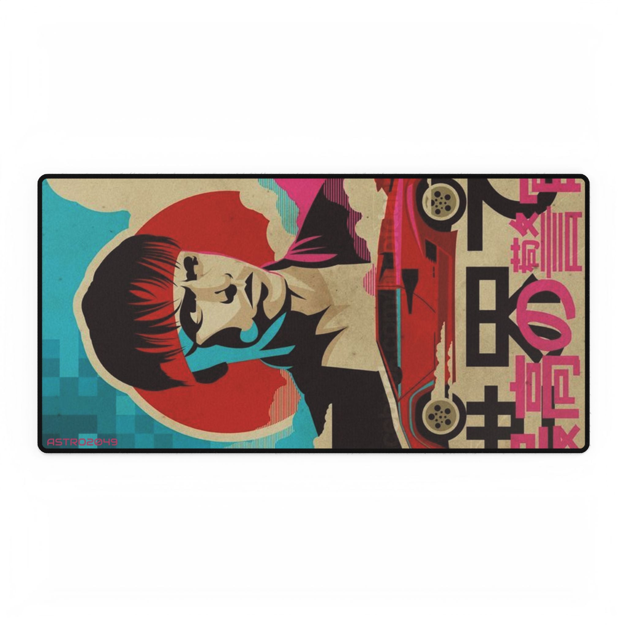 KUNG FURY - Stylish Gaming Desk Mats for Home Office, Anime Themed Desk Accessories, Ergonomic Mouse Pad, Desk Decor, for Gamers