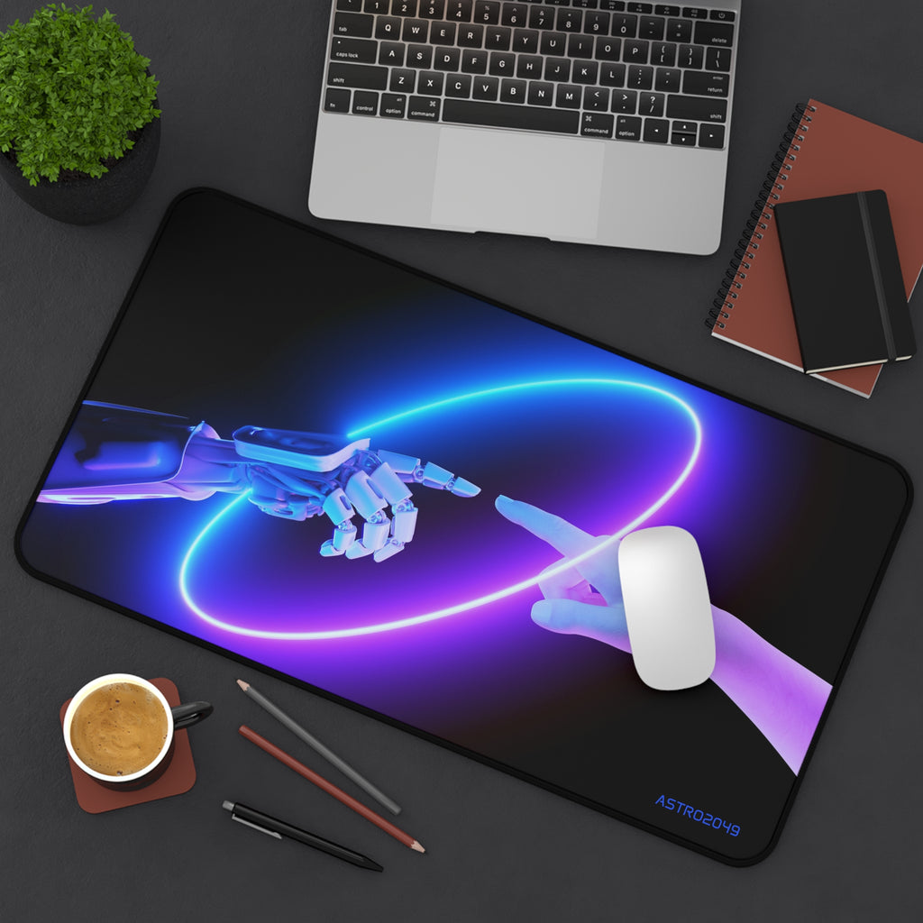 CYBERPUNK - Futuristic Desk Mat | Cyberpunk Office Decor, Gaming Mouse Pad, Computer Mat, Tech Lover Gift, Personalized Workspace