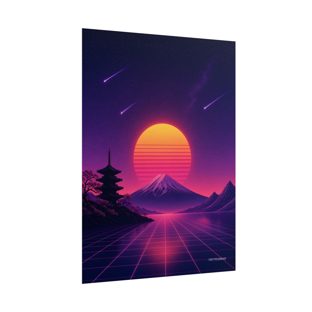 Sunset Pagoda Grid matte poster by ASTRO2049, view 7 of 8
