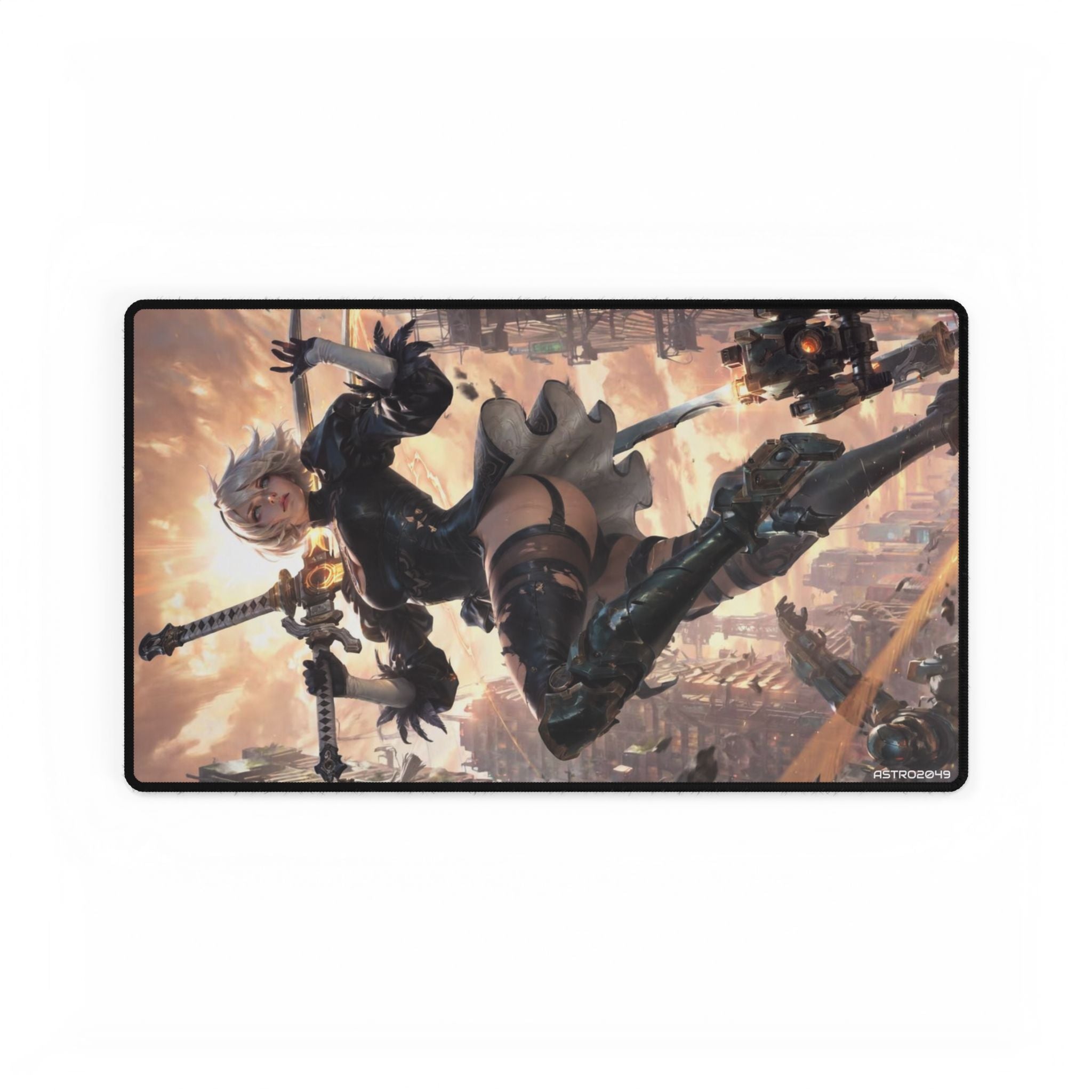 Nier: Automata - 2B - Anime-Inspired Desk Mat for Gaming and Office, Large Mouse Pad, Creative Workspace Decor, Nerdy Gift for Gamers