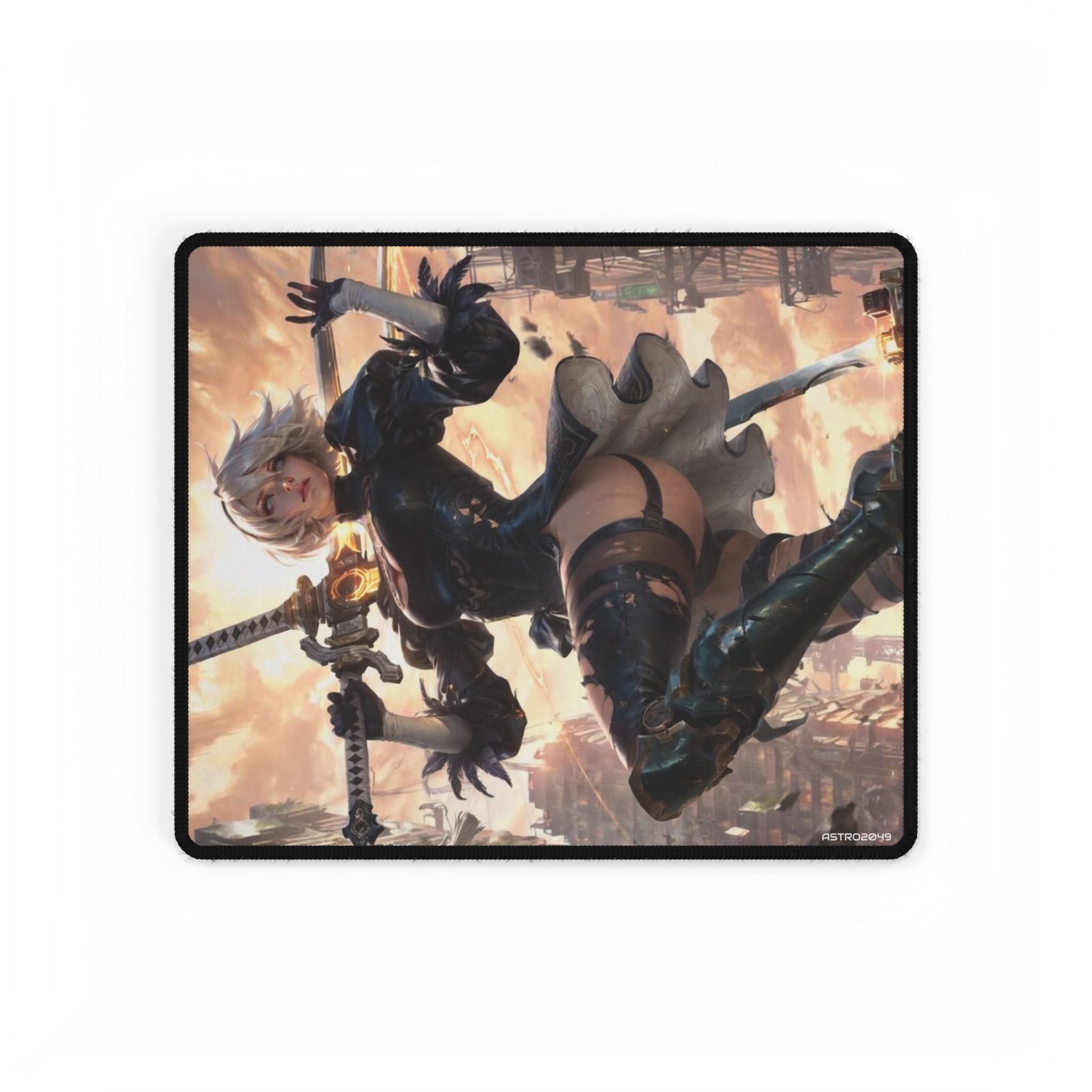 Nier: Automata - 2B - Anime-Inspired Desk Mat for Gaming and Office, Large Mouse Pad, Creative Workspace Decor, Nerdy Gift for Gamers