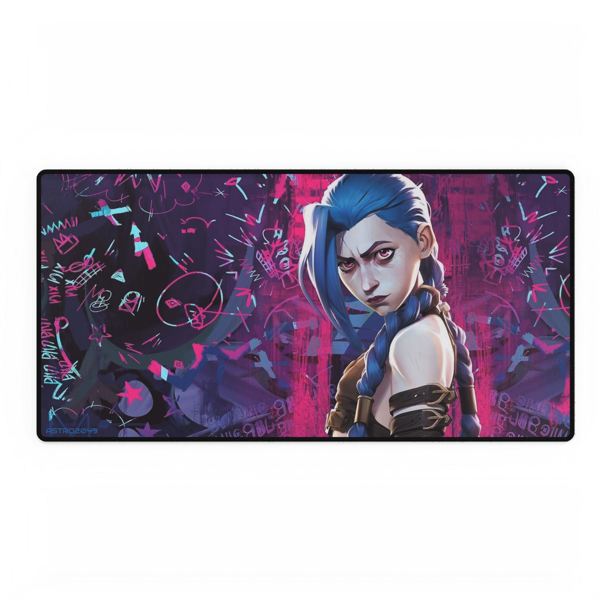 League of Legends - Arcane: JINX - Vibrant Gamer Desk Mat with Character Design, Mouse Pad, Office Decor, Gaming Accessories, Gamers Gift