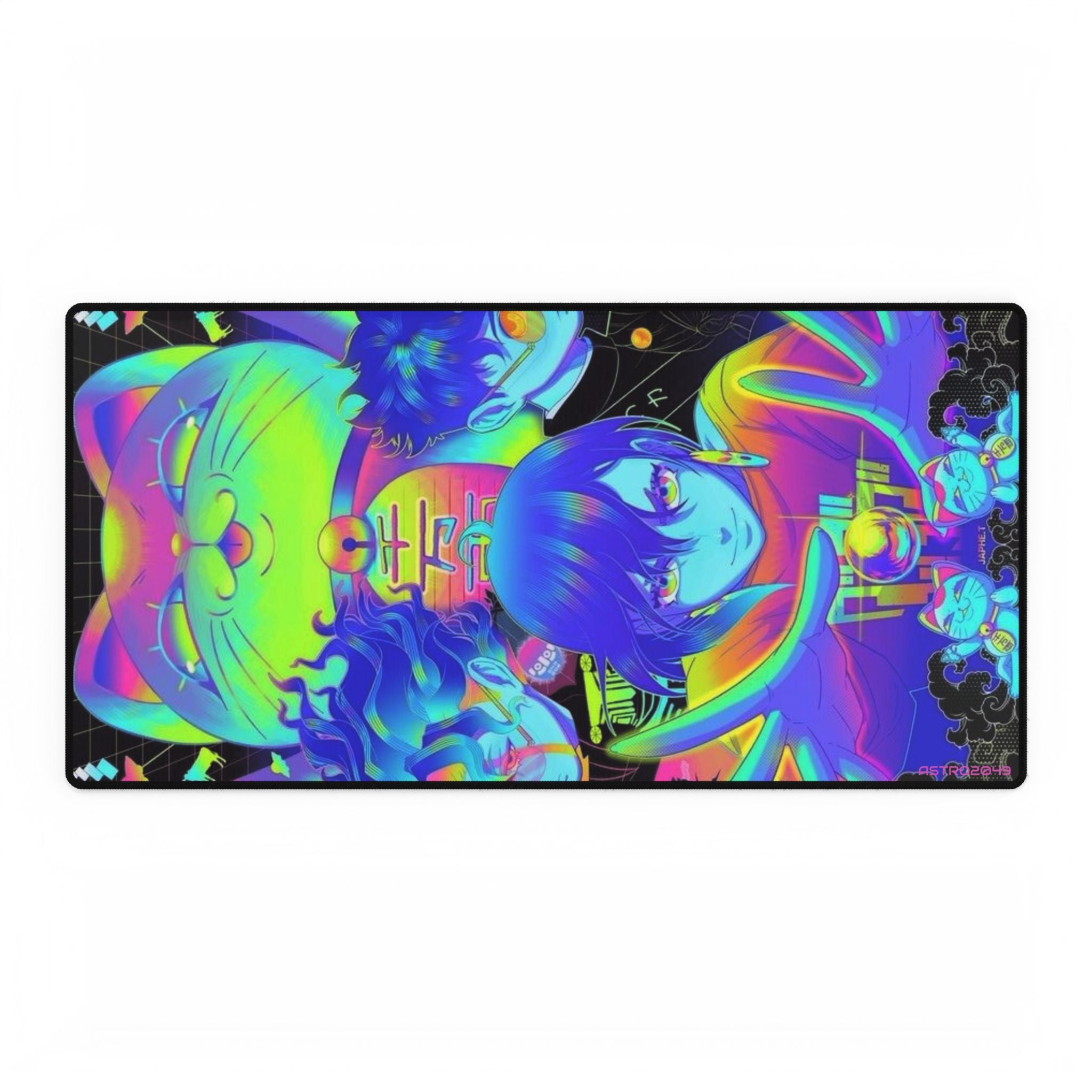 DANDADAN: Momo / Okarun - Vibrant Desk Mat with Anime Design, Gaming Mat, Office Decor, Personalized Mouse Pad, Colorful Workspace Accessory
