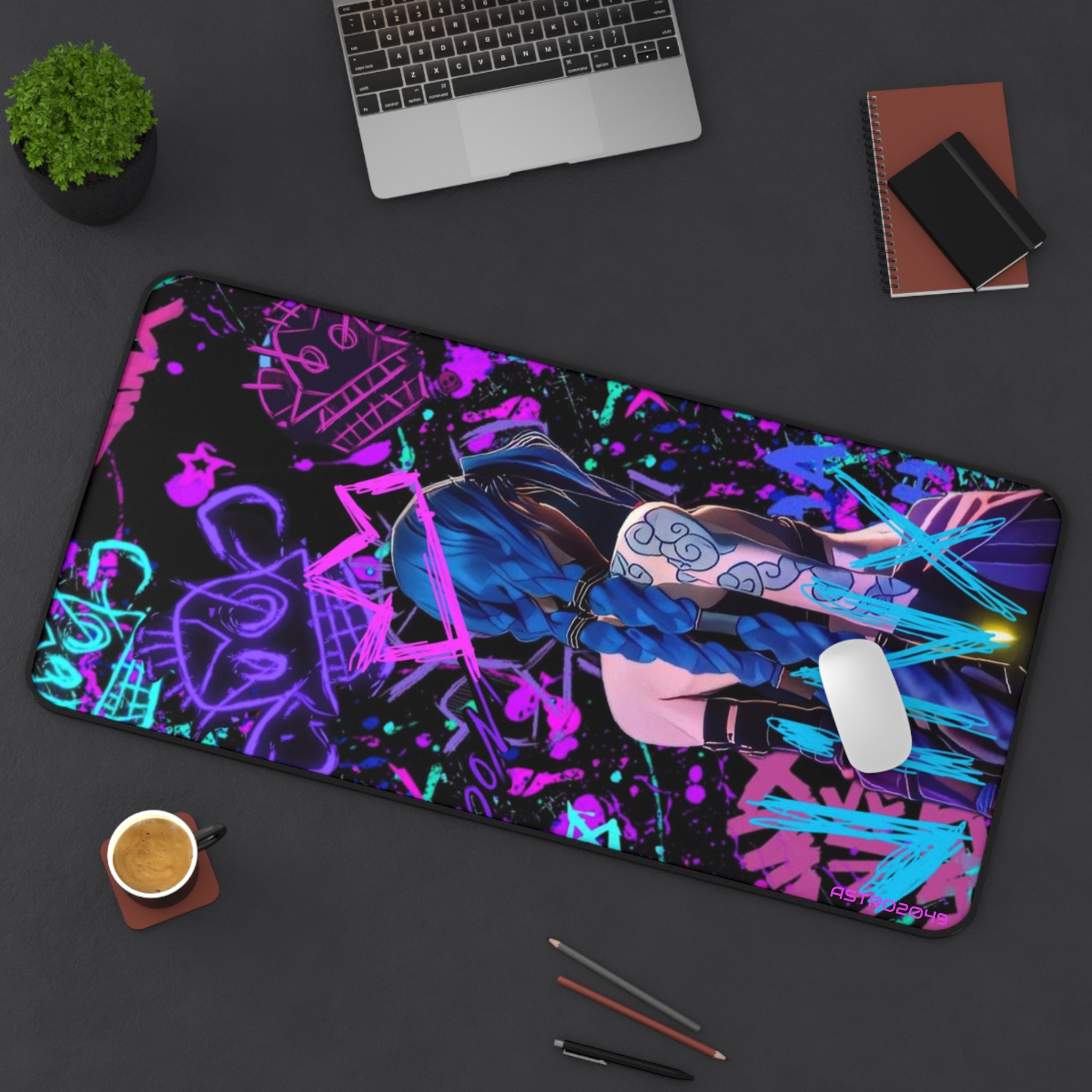 League of Legends - Arcane: JINX - Vibrant Gaming Desk Mat, Stylish Mouse Pad, Anime Decor, Unique Gift for Gamers, Desk Organization