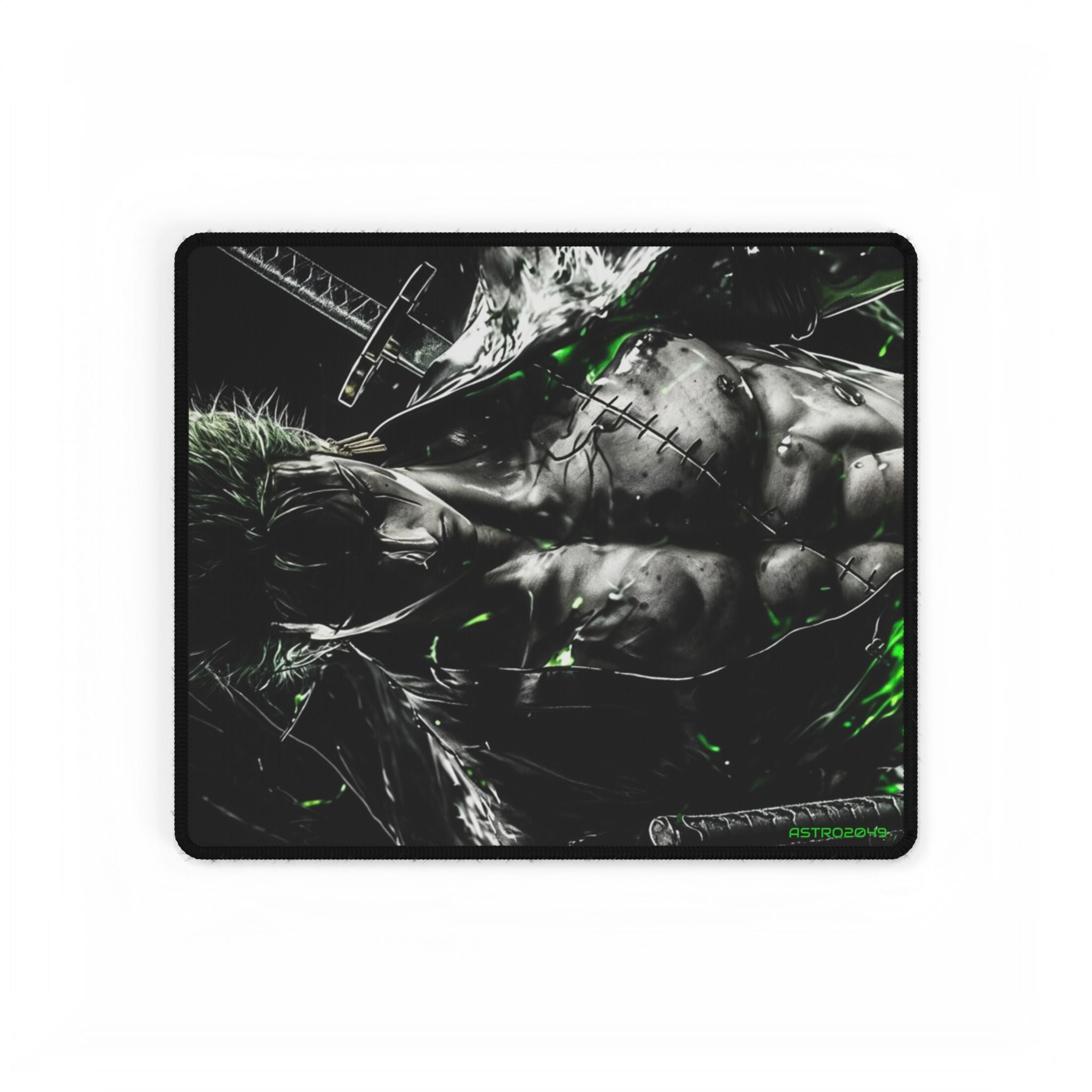 ONE PIECE - ZORO - Edgy Gamer Desk Mats - Perfect for Home Offices, Gaming Rooms, and Unique Gifts - Stylish Mouse Pads, Desk Accessories
