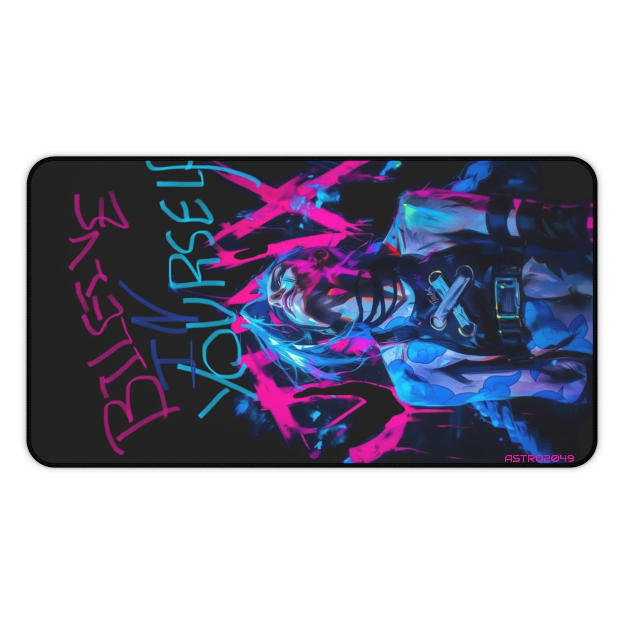 League of Legends - Arcane: JINX - Vibrant Desk Mat - "Believe in Yourself" | Gaming Accessory, Motivational Gift, Computer Mat