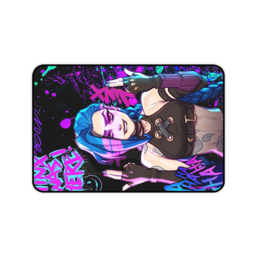 League of Legends - Arcane: JINX - Vibrant Desk Mat with Edgy Design - Perfect for Gamers, Home Office, Unique Gift, and Halloween Vibe