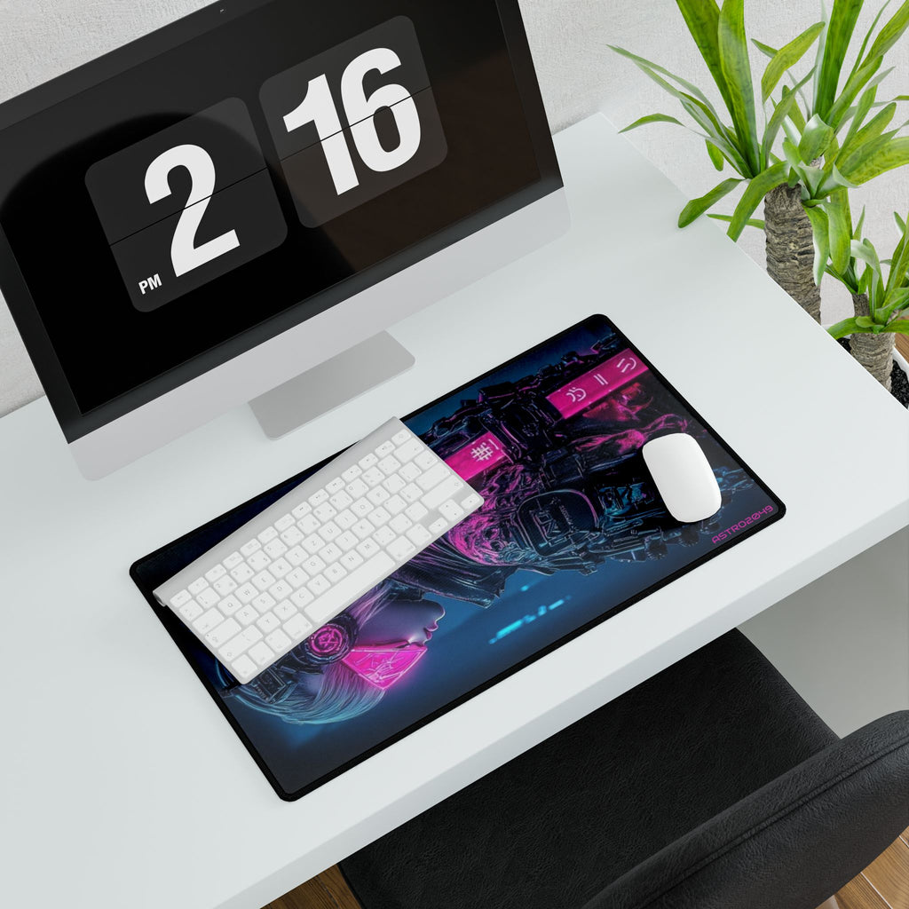 CYBERPUNK - SAMURAI - Futuristic Desk Mats for Gamers, Gaming Desk Accessories, Cyberpunk Mousepad, Stylish Office Decor