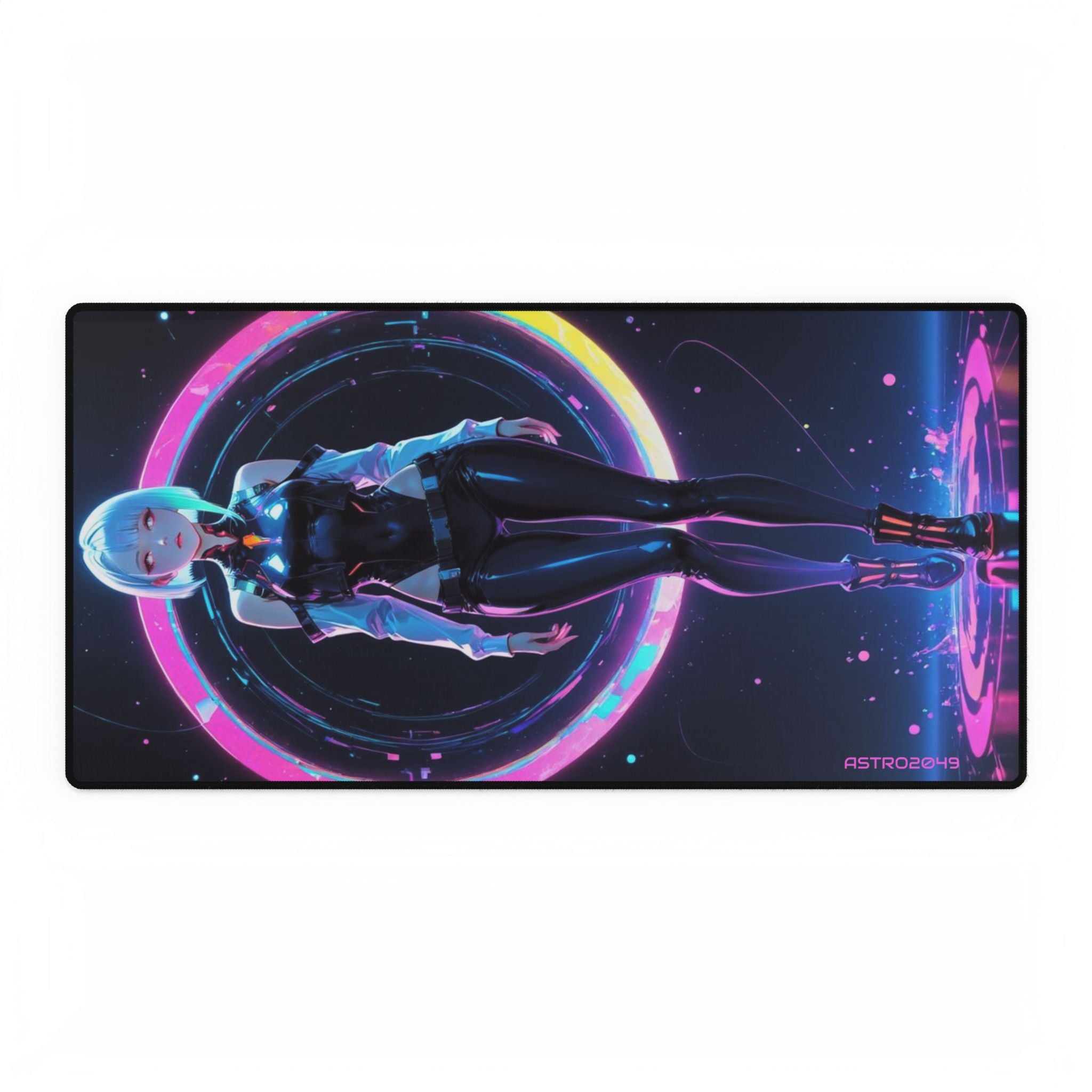 CYBERPUNK: Edgerunners 2077 - Desk Mat with Neon Design, Gaming Mouse Pad, Office Decor, Gift for Gamers, Computer Accessory