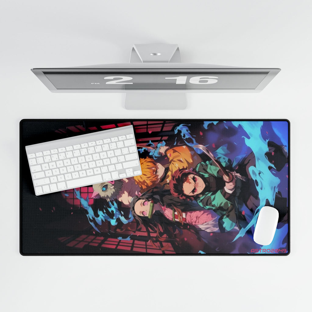 DEMON SLAYER - Kimetsu no yaiba - Anime Desk Mat for Gamers & Students, Geeky Office Decor, Anime Mouse Pad, Custom Gaming Setup