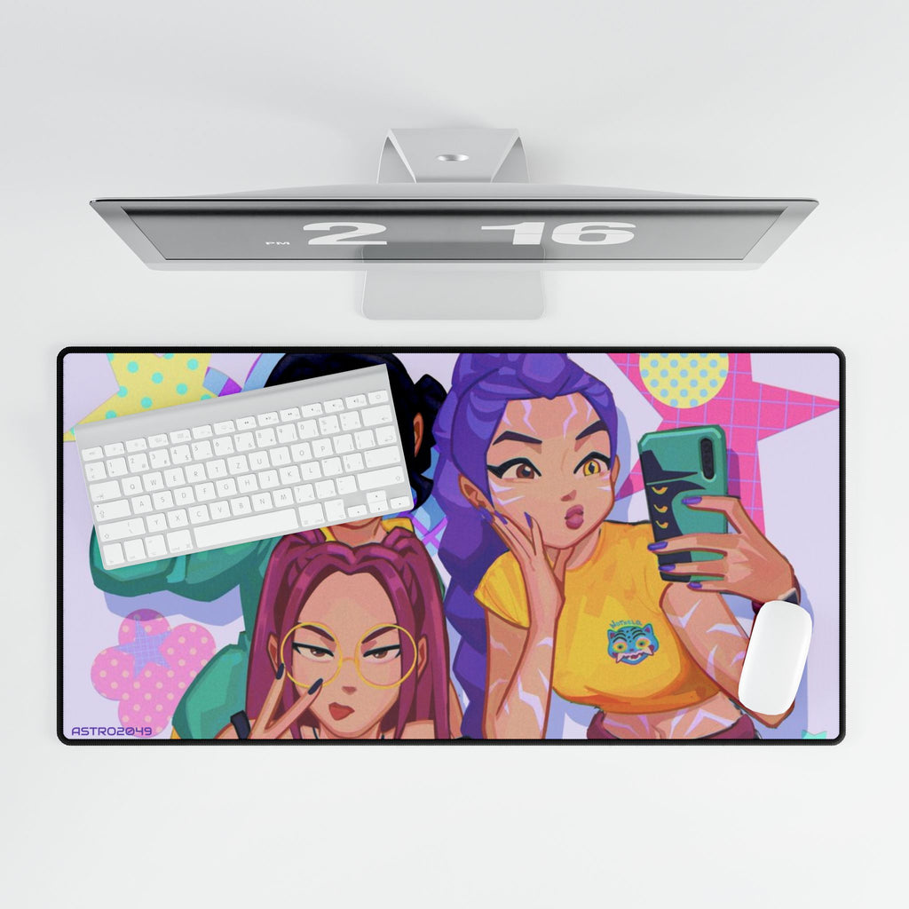 KPop Demon Hunters - HUNTRIX - Vibrant Desk Mats with Playful Girl Designs, Gaming Accessory, Home Office Decor, Gift for Students