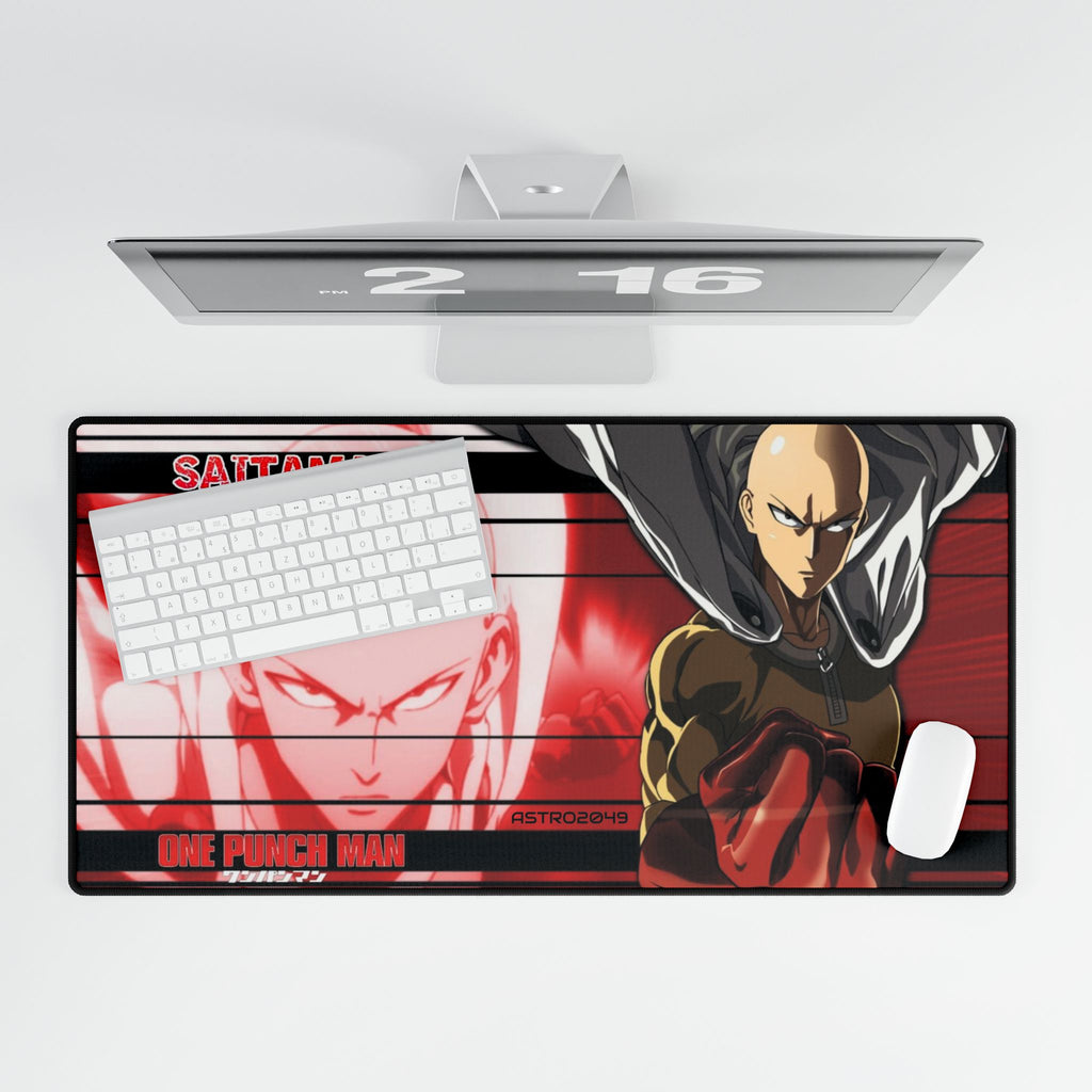 ONE-PUNCH MAN: Saitama - Anime Desk Mat - Saitama from One Punch Man | Gaming Desk Pads, Office Accessories, Gift for Fans, Home Decor
