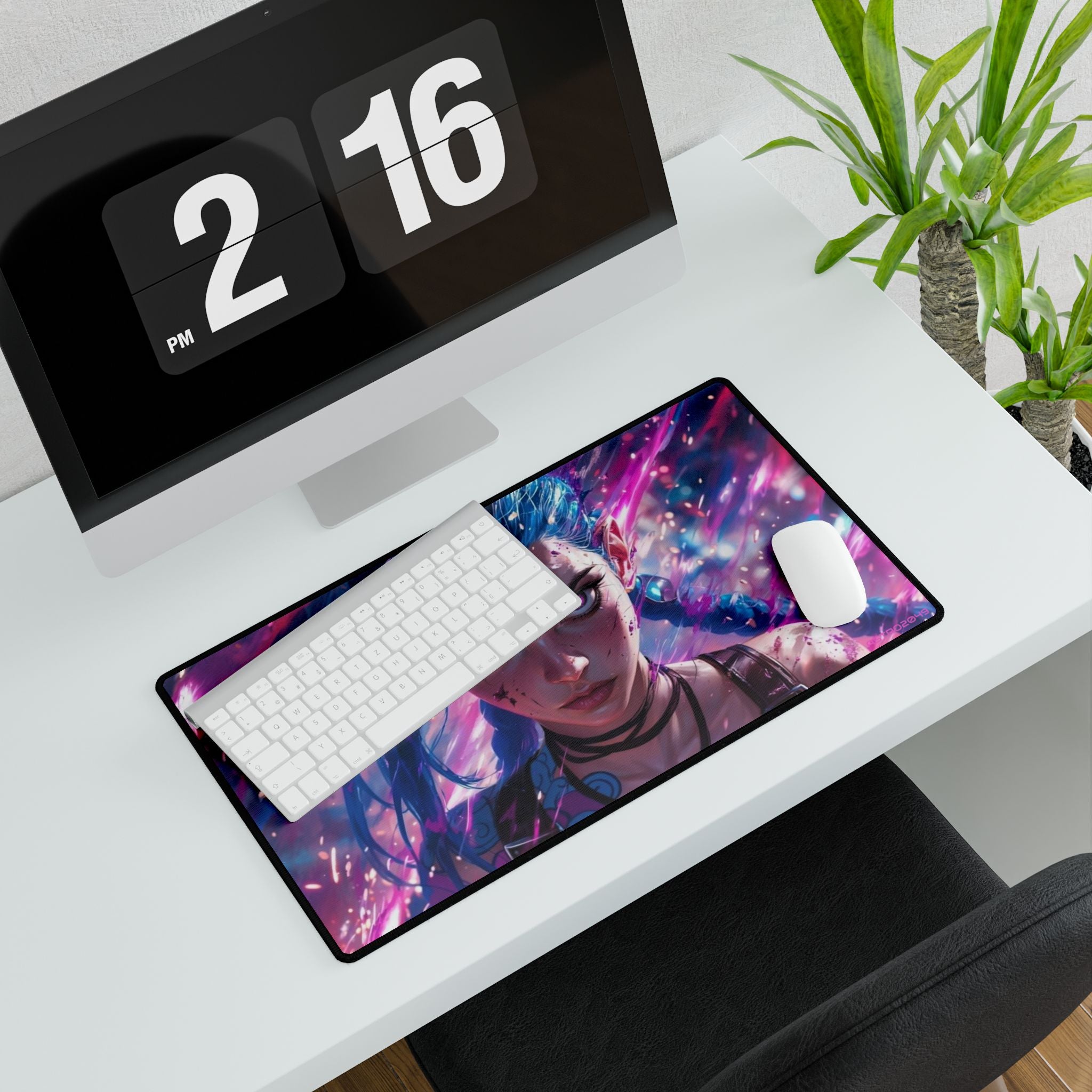 League of Legends - Arcane: JINX - Vibrant Gamer Desk Mat | Artistic Gaming Pad for Home Office, Computer, Custom Desk Accessories, Gift