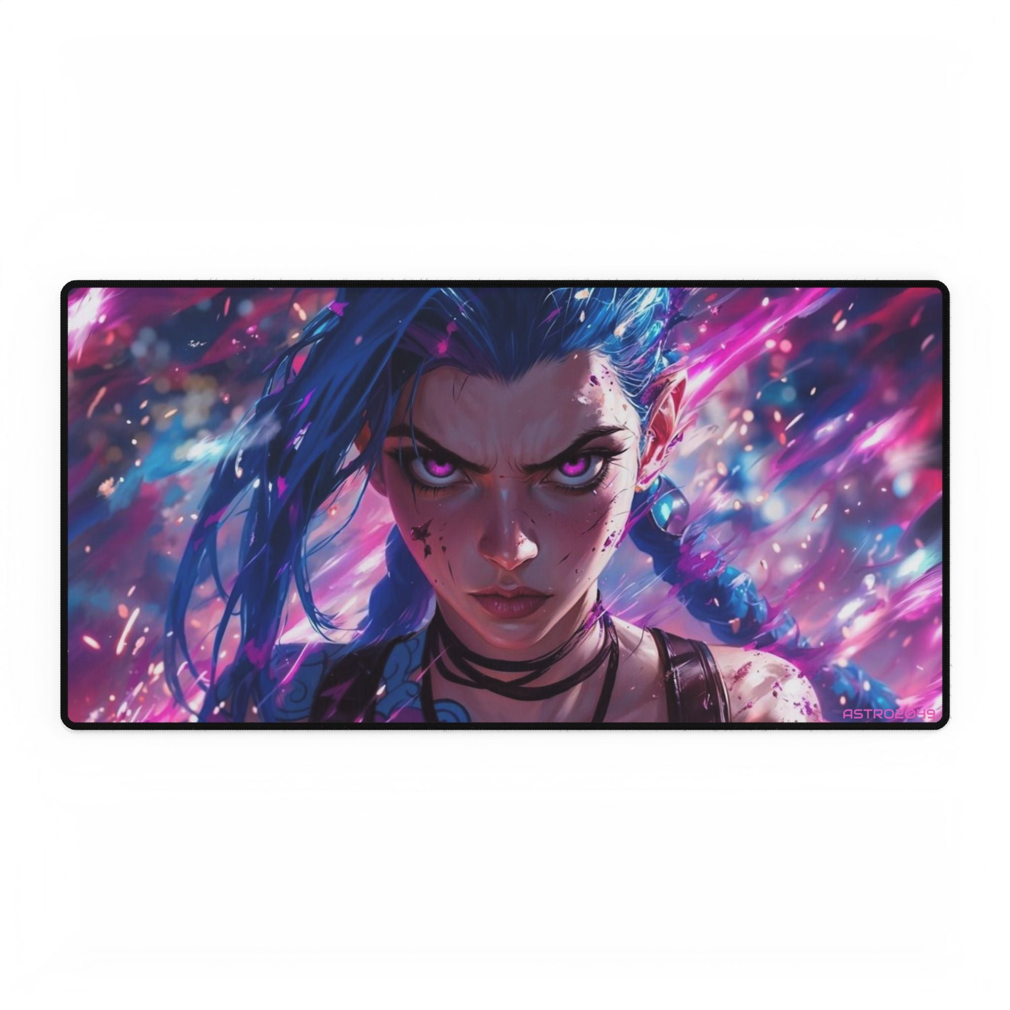 League of Legends - Arcane: JINX - Vibrant Gamer Desk Mat | Artistic Gaming Pad for Home Office, Computer, Custom Desk Accessories, Gift