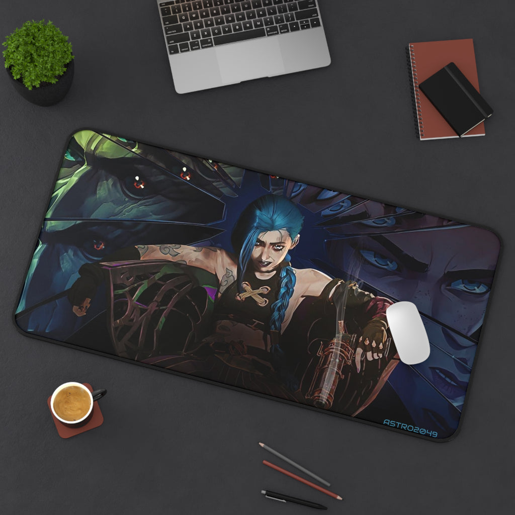 League of Legends - Arcane: JINX  - Vibrant Gaming Desk Mat | Cool Jinx Design | Perfect for Gamers, Unique Gifts, Desk Accessories