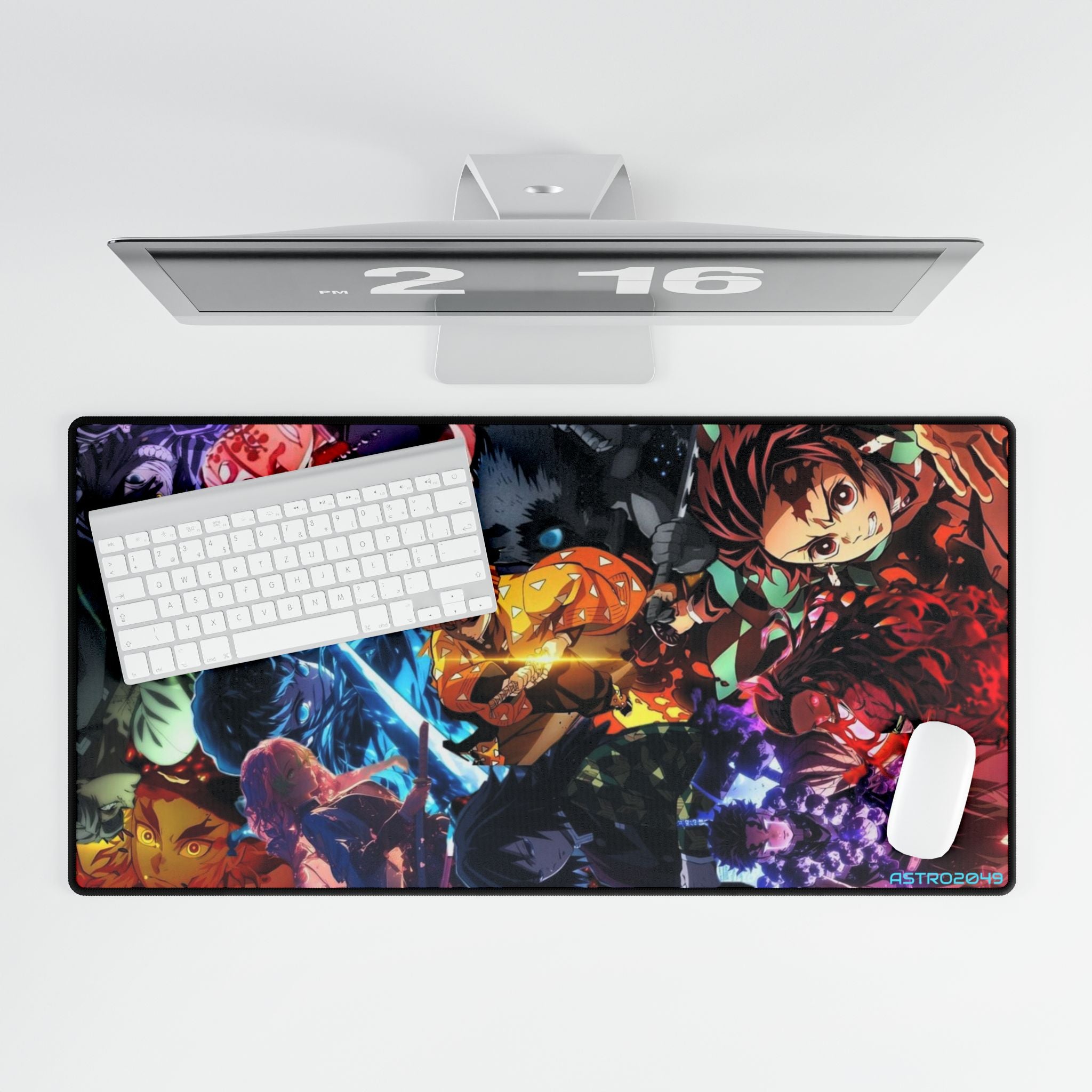 DEMON SLAYER - Kimetsu no yaiba - Anime-Inspired Desk Mat | Gaming Desk Accessory, Office Decor, Workstation Mat, Custom Mouse Pad