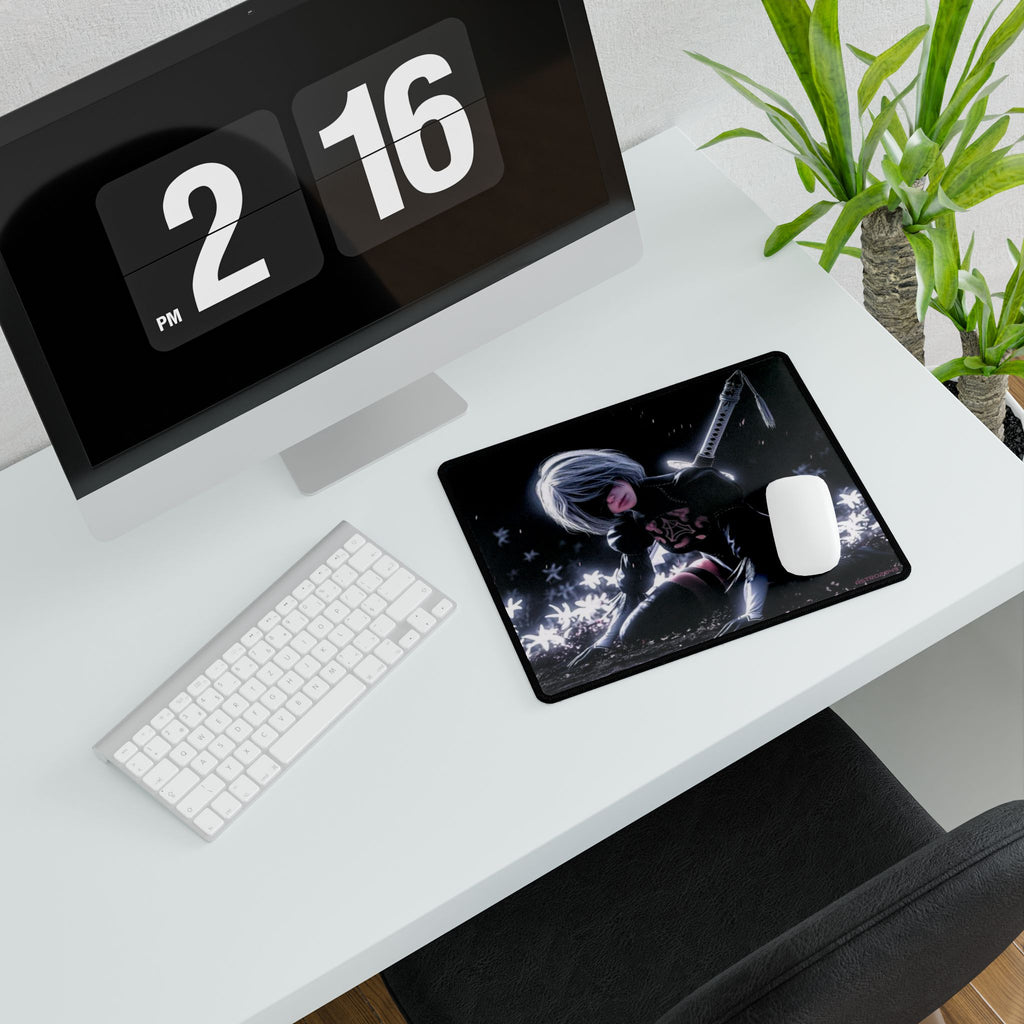 Nier: Automata - 2B - Futuristic Gaming Desk Mat, Non-Slip Mouse Pad, Art Gamer Decor, Office Accessory, Ideal Gift for Gamers
