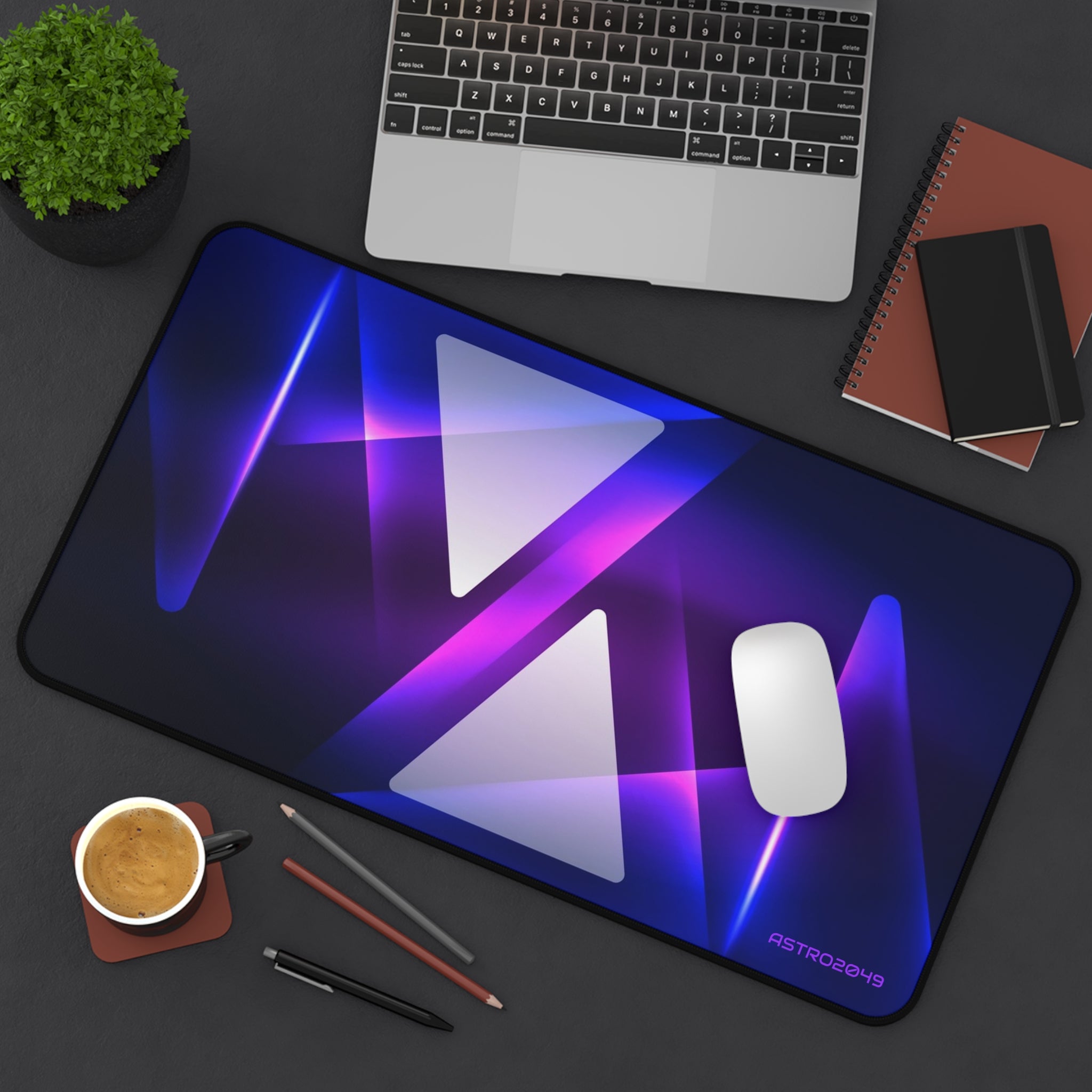 CYBERPUNK - Modern Geometric Desk Mat, Stylish Workspace Accessory, Gamer Gift, Office Decor, Desk Accessories