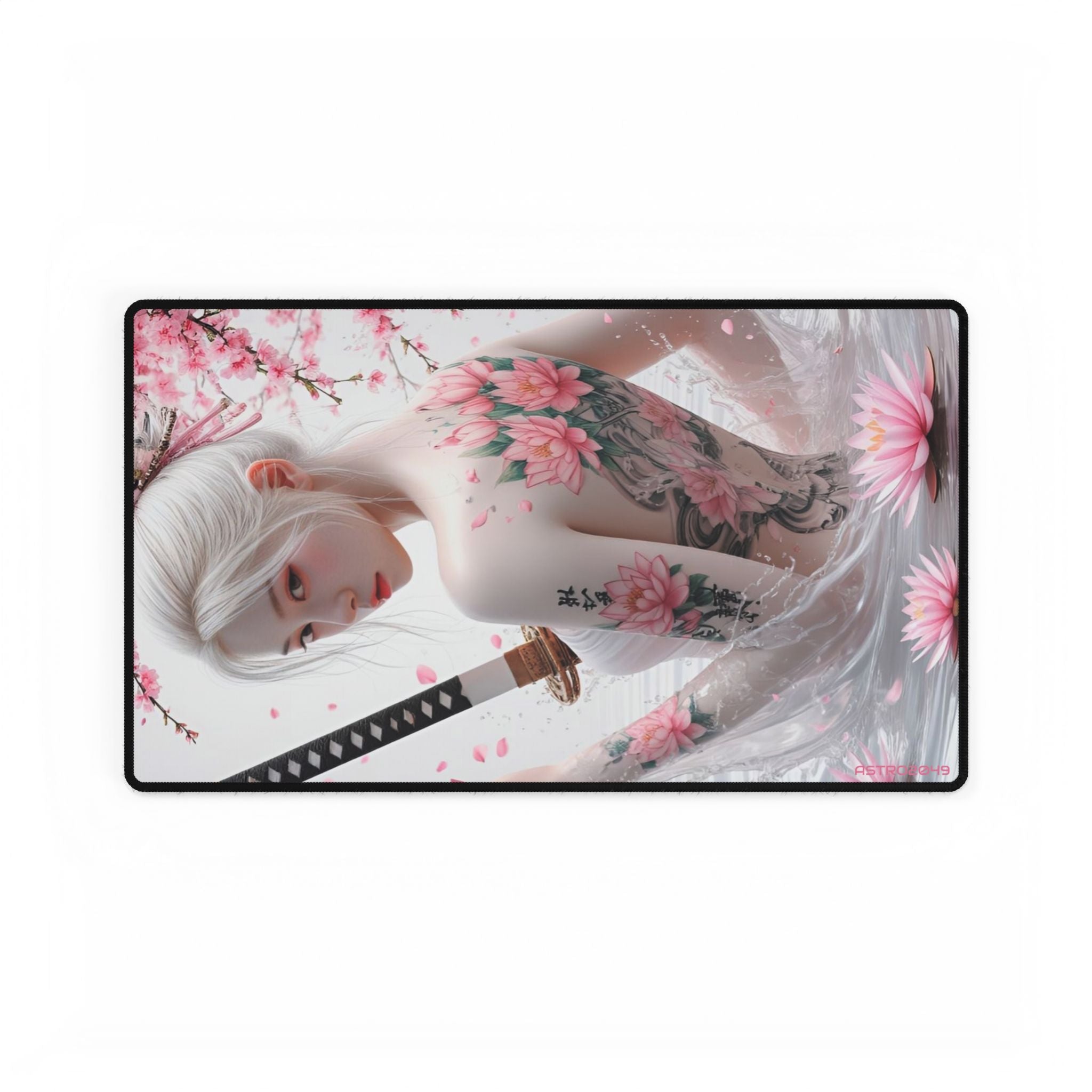 CYBERPUNK - GEISHA - SAMURAI - Elegantly Designed Desk Mats - Aesthetic Workspace Decor, Perfect for Gamers, Artists & Home Office