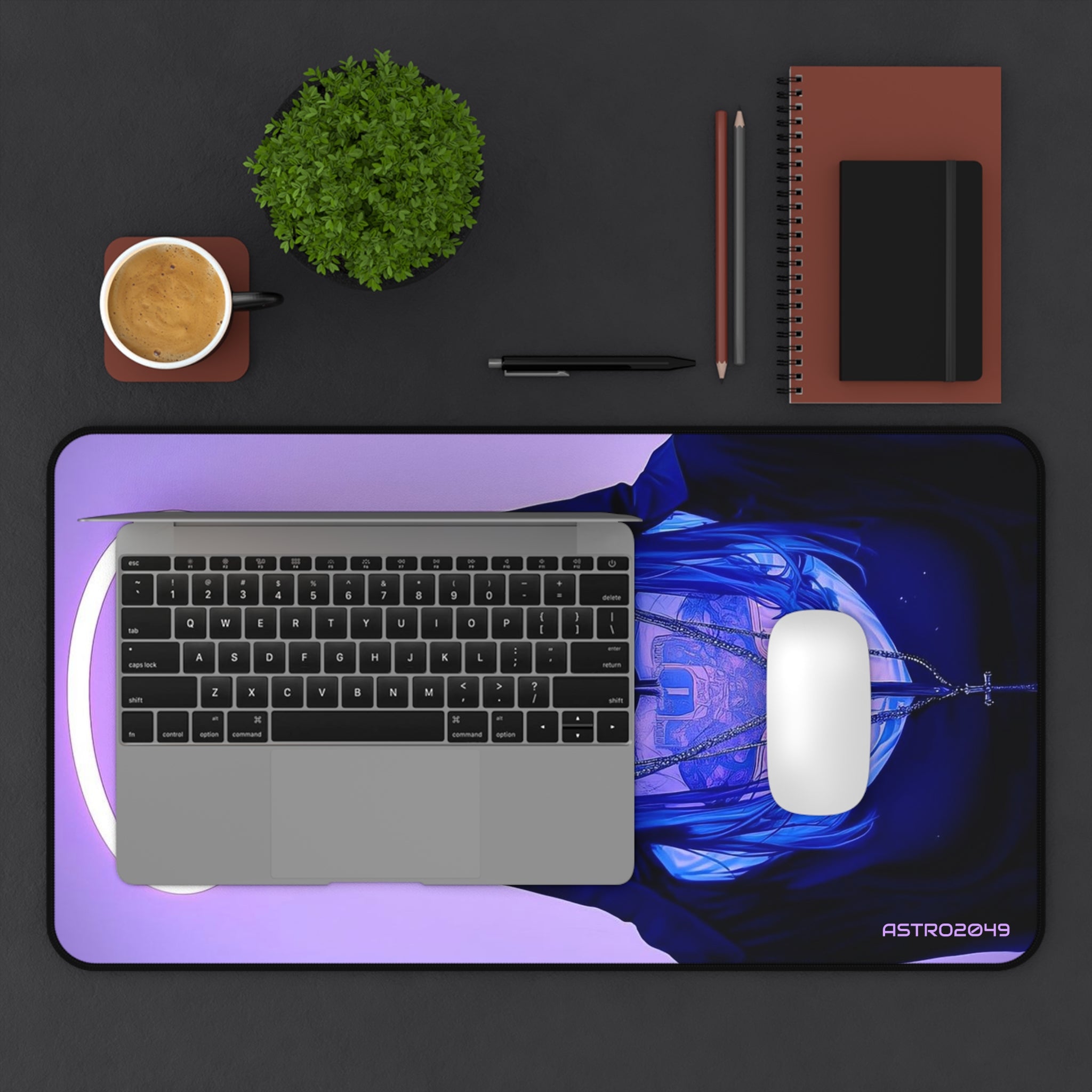 CYBERPUNK - GOTHIC: Aesthetic Desk Mat with Mystical Design - Unique Mouse Pad, Gaming Accessory, Gift for Anime Lovers, Workspace