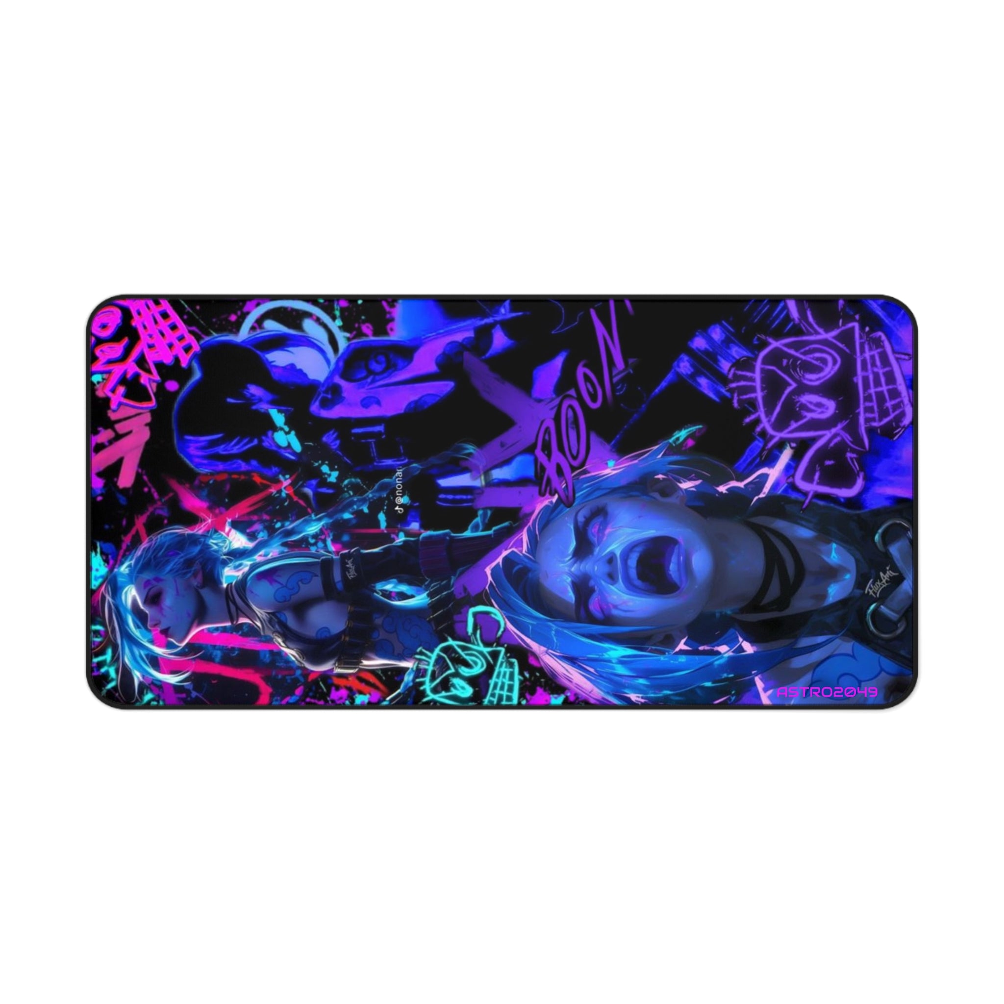 League of Legends - Arcane: JINX - Vibrant Anime Desk Mat for Gamers, Colorful Mouse Pad, Desktop Accessory, Gamer Gift, Desk Decor