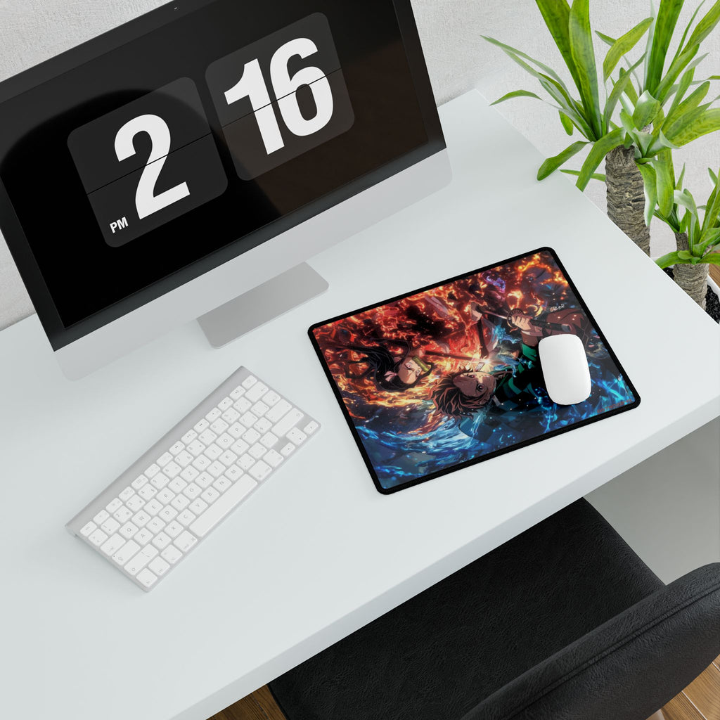 DEMON SLAYER - Kimetsu no yaiba - Vibrant Anime Desk Mat for Gamers - Cozy Work Surface, Cool Decor, Gift for Students, Office Essentials