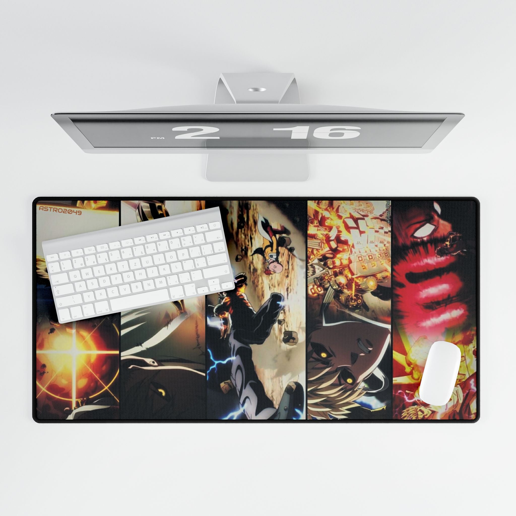 ONE-PUNCH MAN: Saitama / Genos - Anime-Themed Desk Mats for Gaming or Work, Decorative Mouse Pad, Custom Desk Accessories