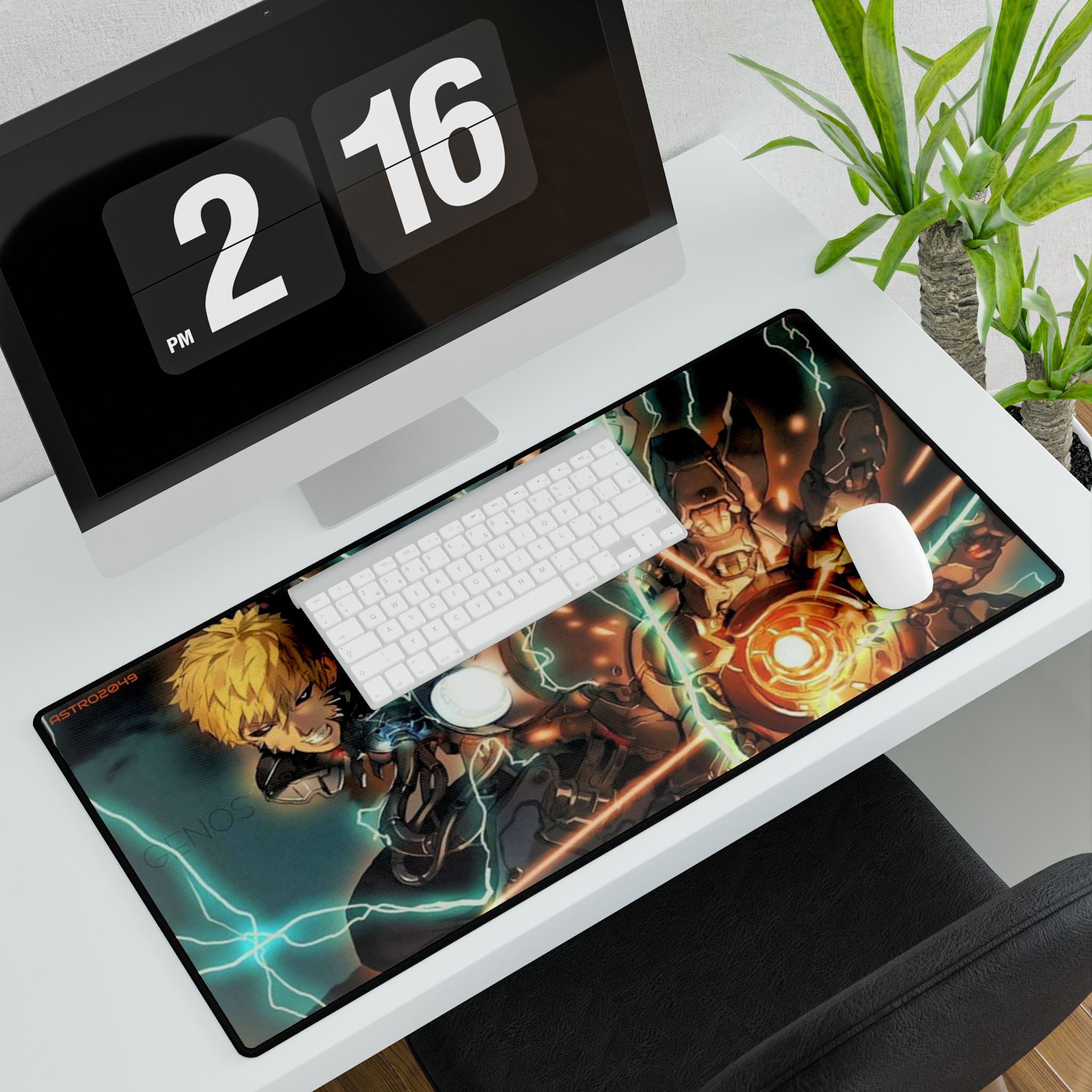 ONE-PUNCH MAN: Genos -  Dynamic Gaming Desk Mat - Anime Inspired, Computer Gaming Accessory, Home Office Decor, Mouse Pad, Cosplay Gift