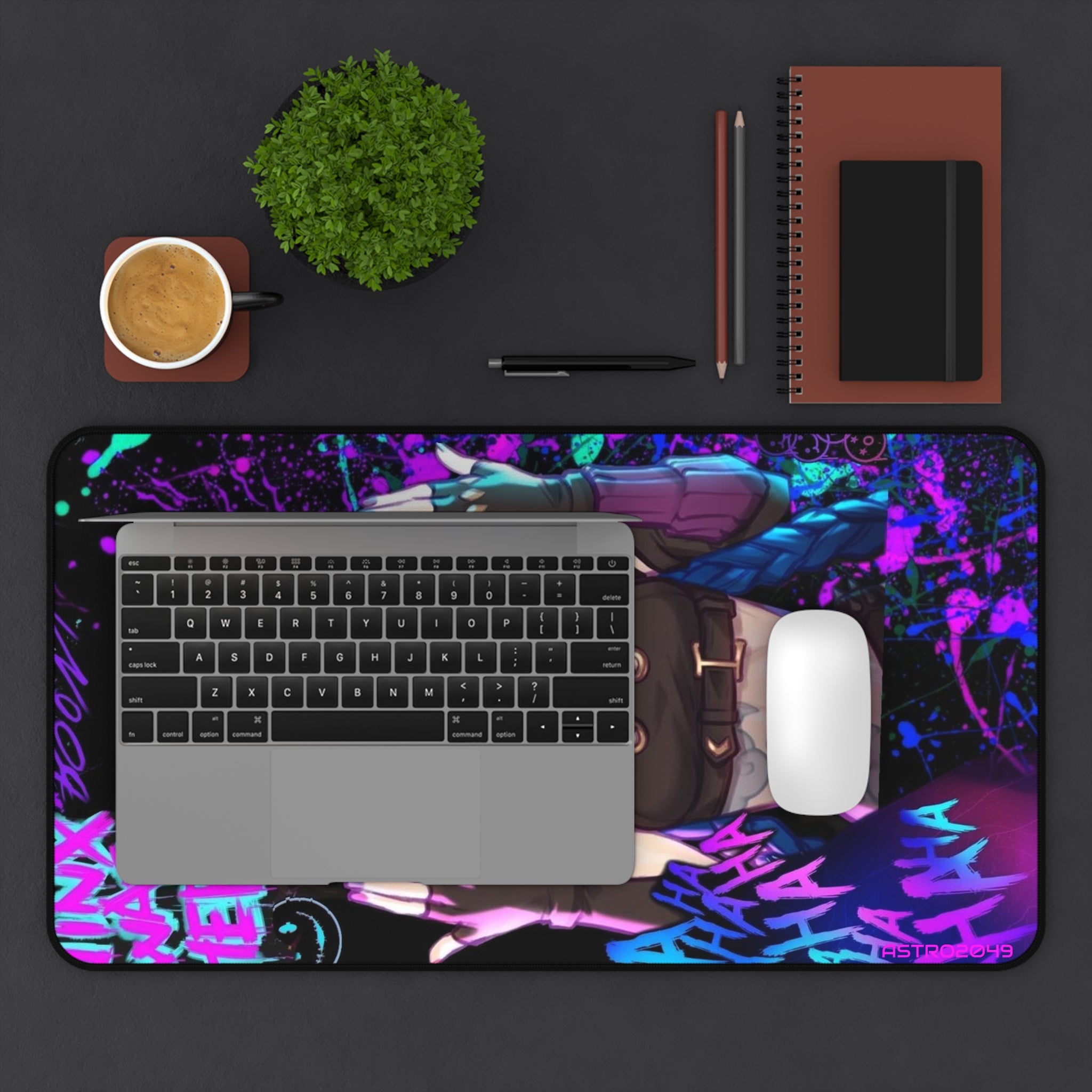League of Legends - Arcane: JINX - Vibrant Desk Mat with Edgy Design - Perfect for Gamers, Home Office, Unique Gift, and Halloween Vibe