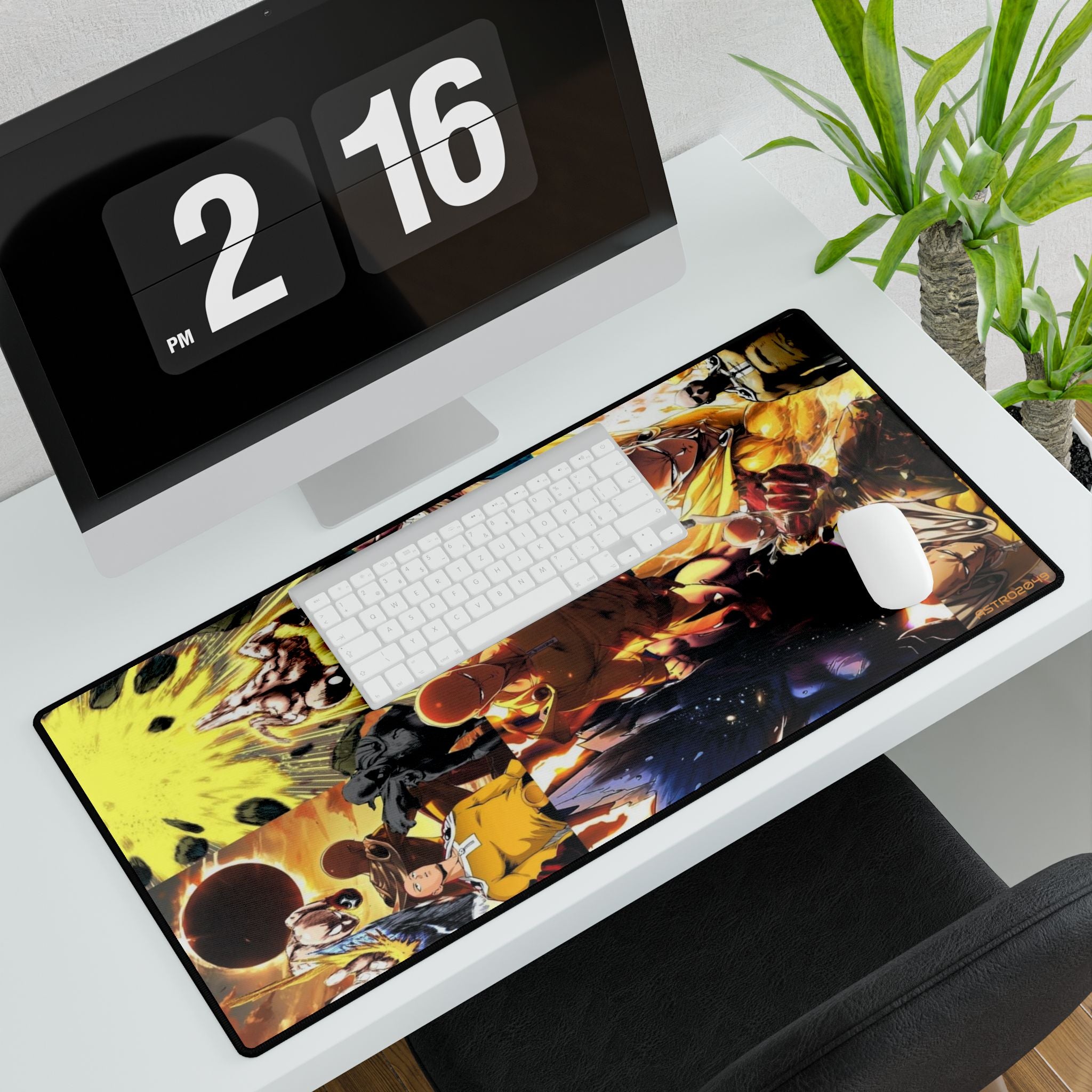 ONE-PUNCH MAN: Saitama - Vibrant Desk Mat for Gamers | Customizable Gaming Mouse Pad, Office Desk Accessories, Cool Desk Decor