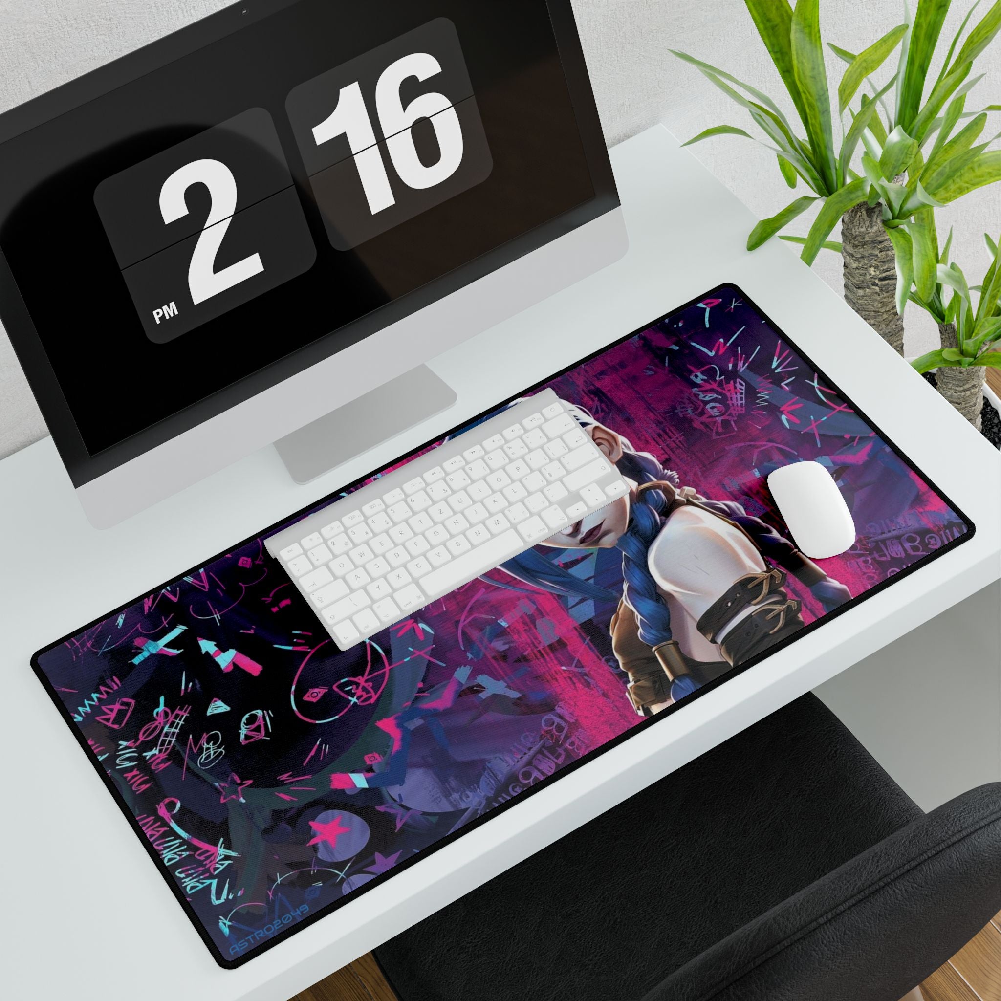 League of Legends - Arcane: JINX - Vibrant Gamer Desk Mat with Character Design, Mouse Pad, Office Decor, Gaming Accessories, Gamers Gift