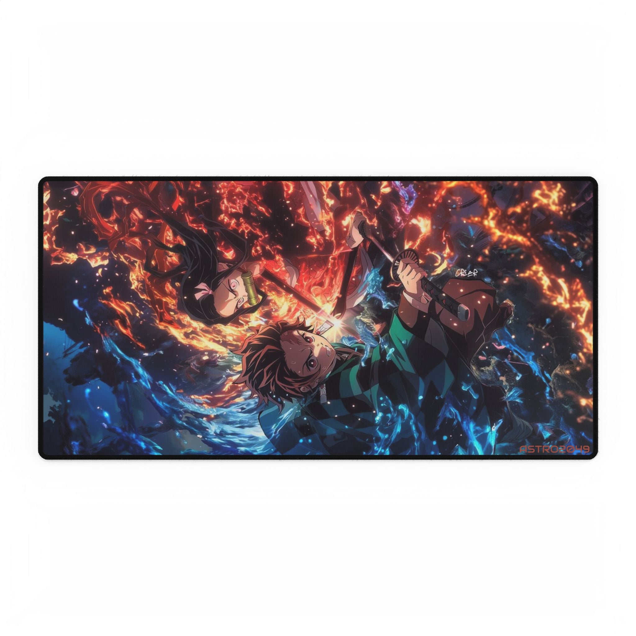 DEMON SLAYER - Kimetsu no yaiba - Vibrant Anime Desk Mat for Gamers - Cozy Work Surface, Cool Decor, Gift for Students, Office Essentials