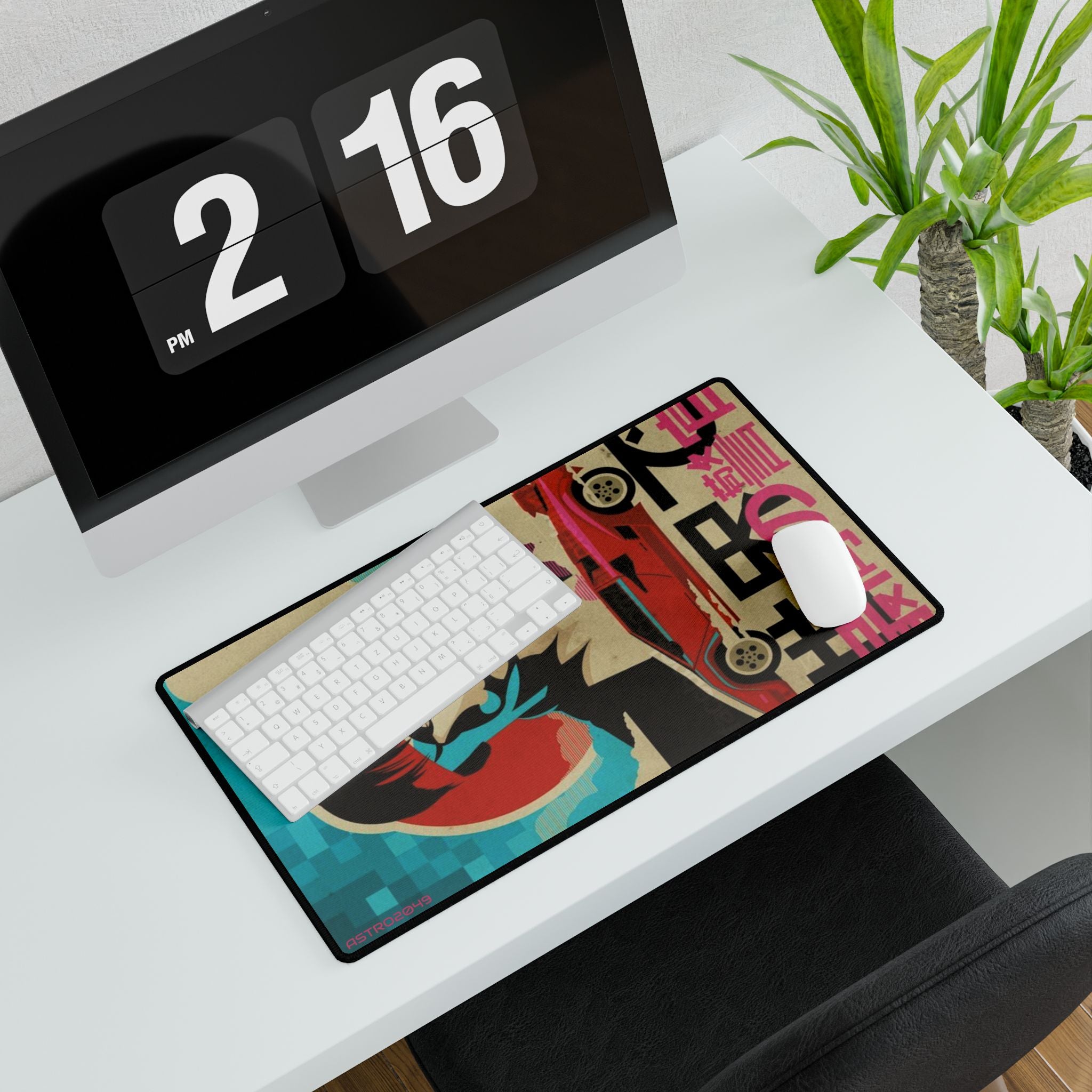 KUNG FURY - Stylish Gaming Desk Mats for Home Office, Anime Themed Desk Accessories, Ergonomic Mouse Pad, Desk Decor, for Gamers
