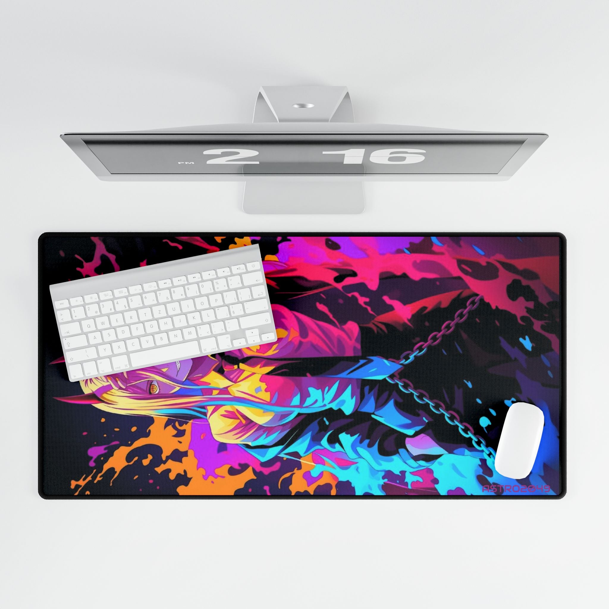 CHAINSAW MAN - Vibrant Anime-Inspired Desk Mat, Gaming Desk Pad, Colorful Workspace Accessory, Perfect for Gift, Stylish Office Decor