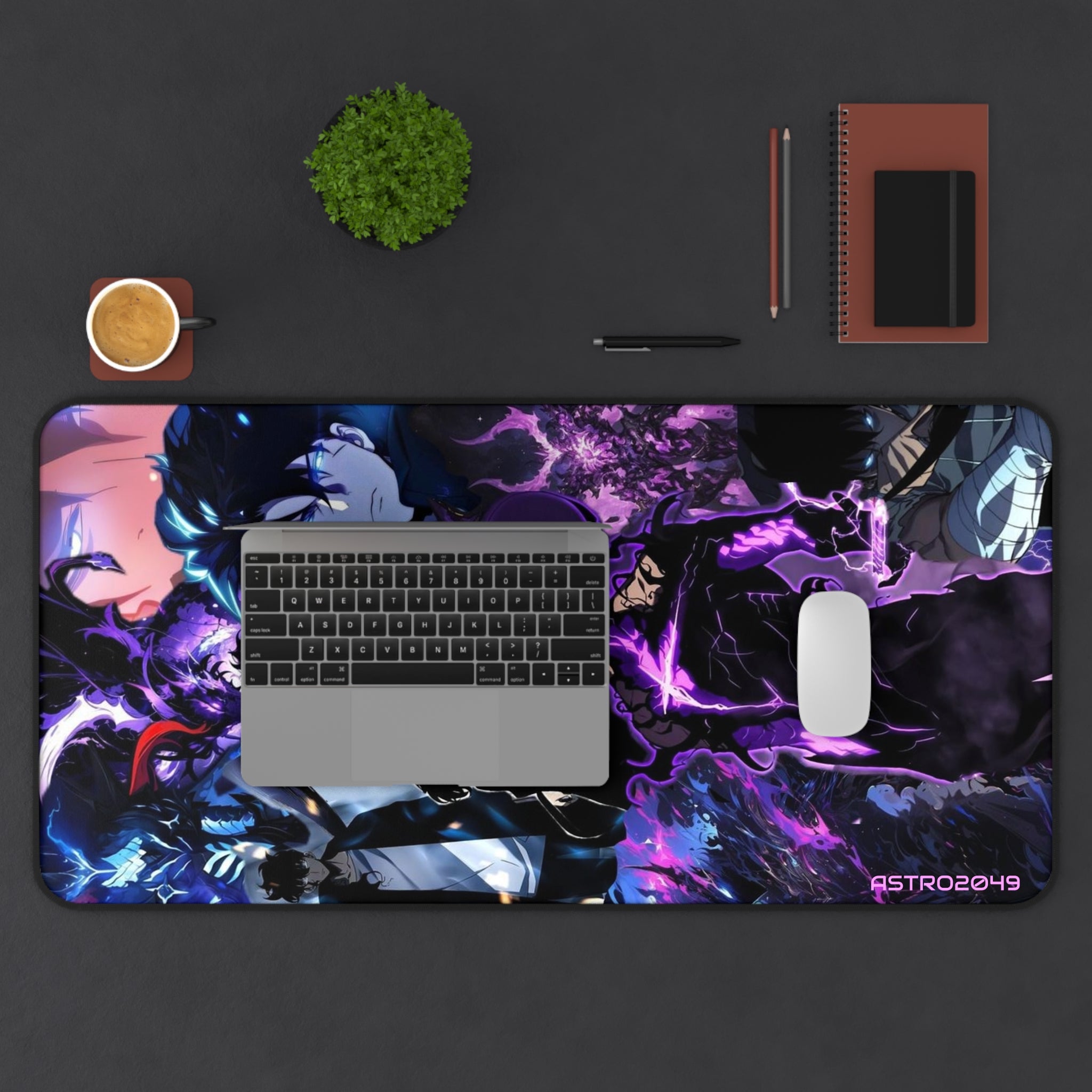 SOLO LEVELING - Sung Jinwoo - ARISE - Cosmic Themed Desk Mat for Gamers, Gaming Mouse Pad, Desk Accessories, Unique Gifts, Anime Decor