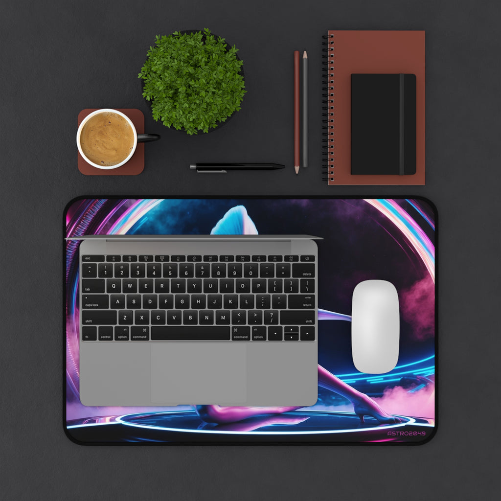 CYBERPUNK - ALIEN - Galactic Alien Themed Desk Mat, Sci-Fi Mouse Pad, Office Decor, Gaming Accessory, Unique Gift for Space Lovers