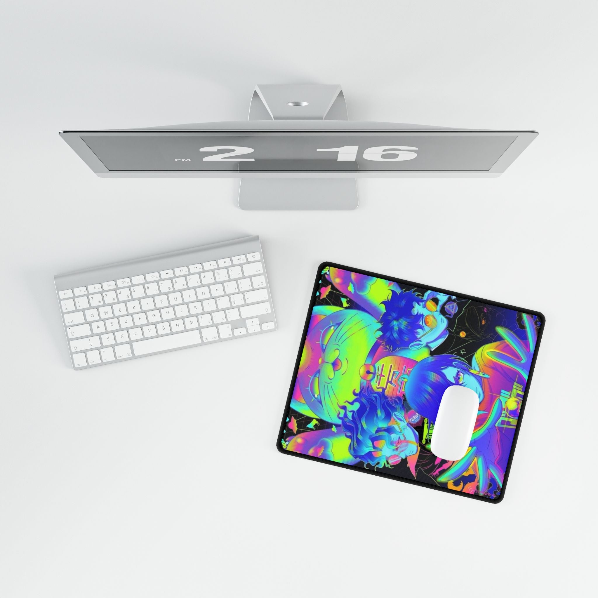 DANDADAN: Momo / Okarun - Vibrant Desk Mat with Anime Design, Gaming Mat, Office Decor, Personalized Mouse Pad, Colorful Workspace Accessory