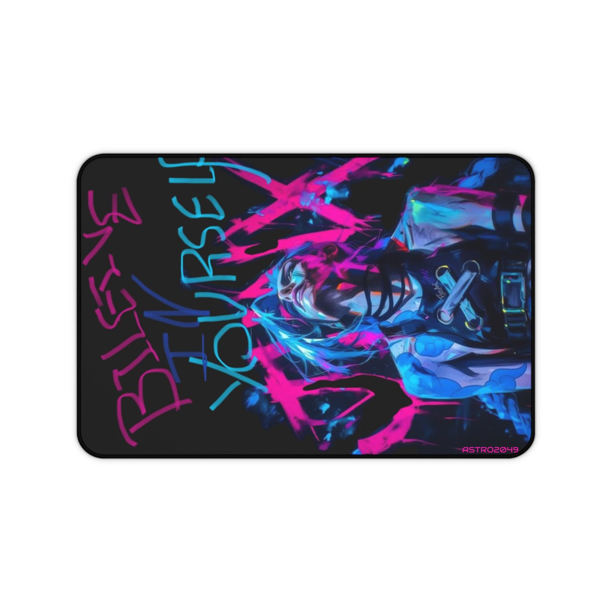 League of Legends - Arcane: JINX - Vibrant Desk Mat - "Believe in Yourself" | Gaming Accessory, Motivational Gift, Computer Mat