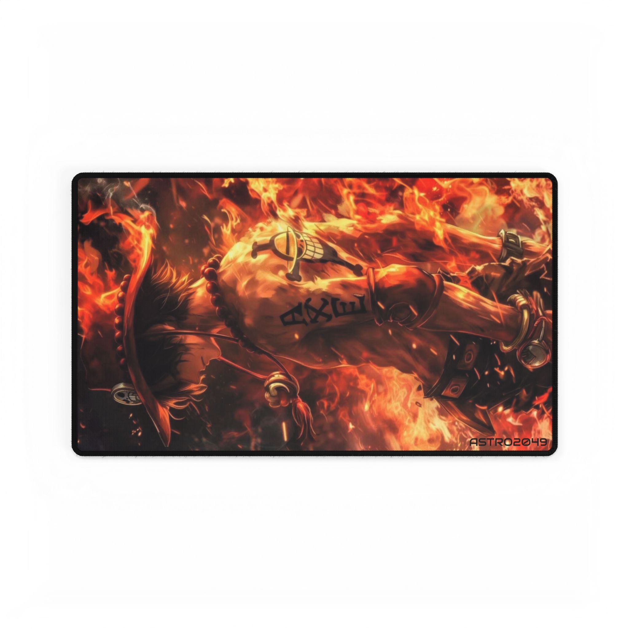 ONE PIECE - ACE - Anime-Inspired Desk Mat for Gaming & Work, Large Desk Pad, Office Decor, Mouse Pad, Unique Desk Accessory, Anime Gifts